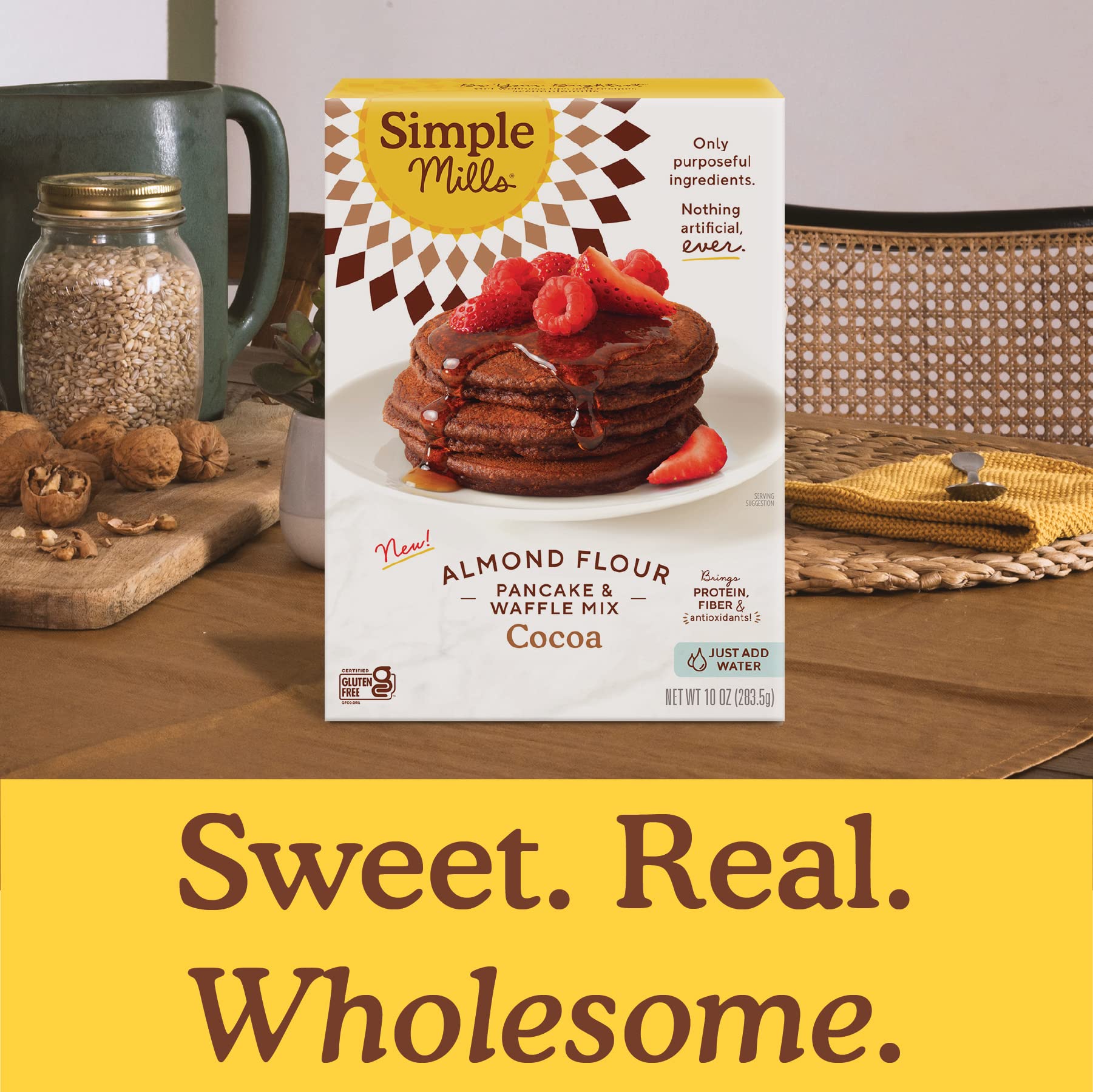 Best Price Simple Mills Almond Flour Pancake & Waffle Mix, Gluten Free, Made with Whole Foods, 10.7 oz