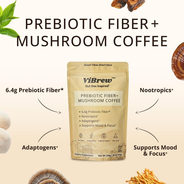 Best ViBrew Healthy Mushroom Instant Coffee