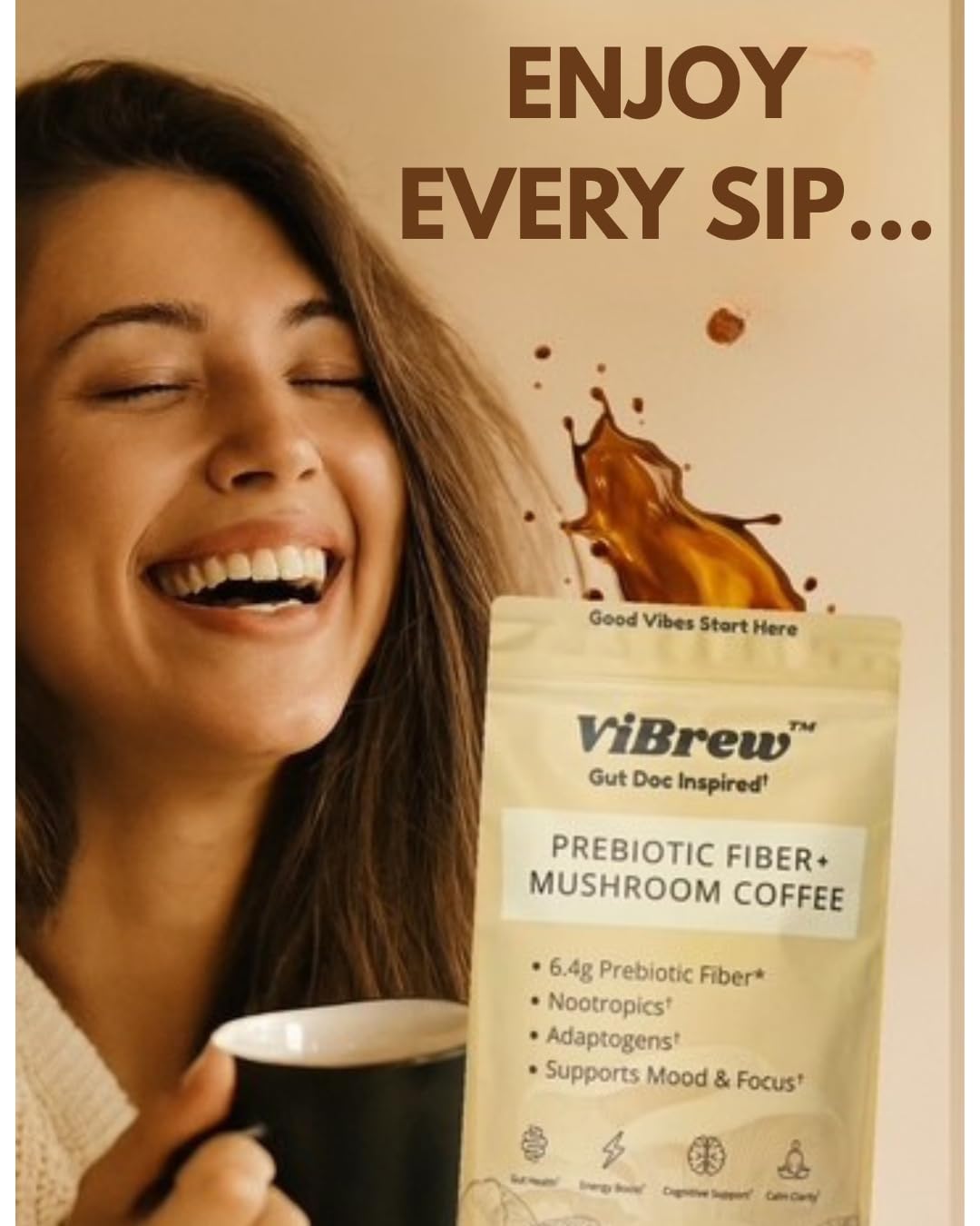 Best ViBrew Healthy Mushroom Instant Coffee