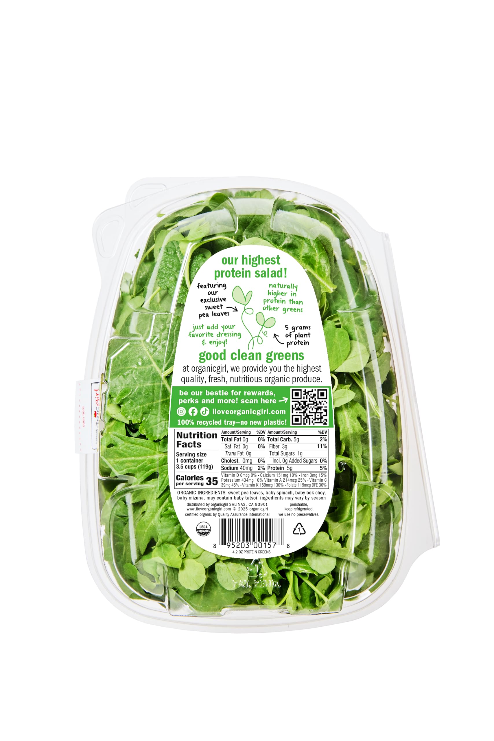 Top Rated Organicgirl Protein Greens, 4.2 oz (US)