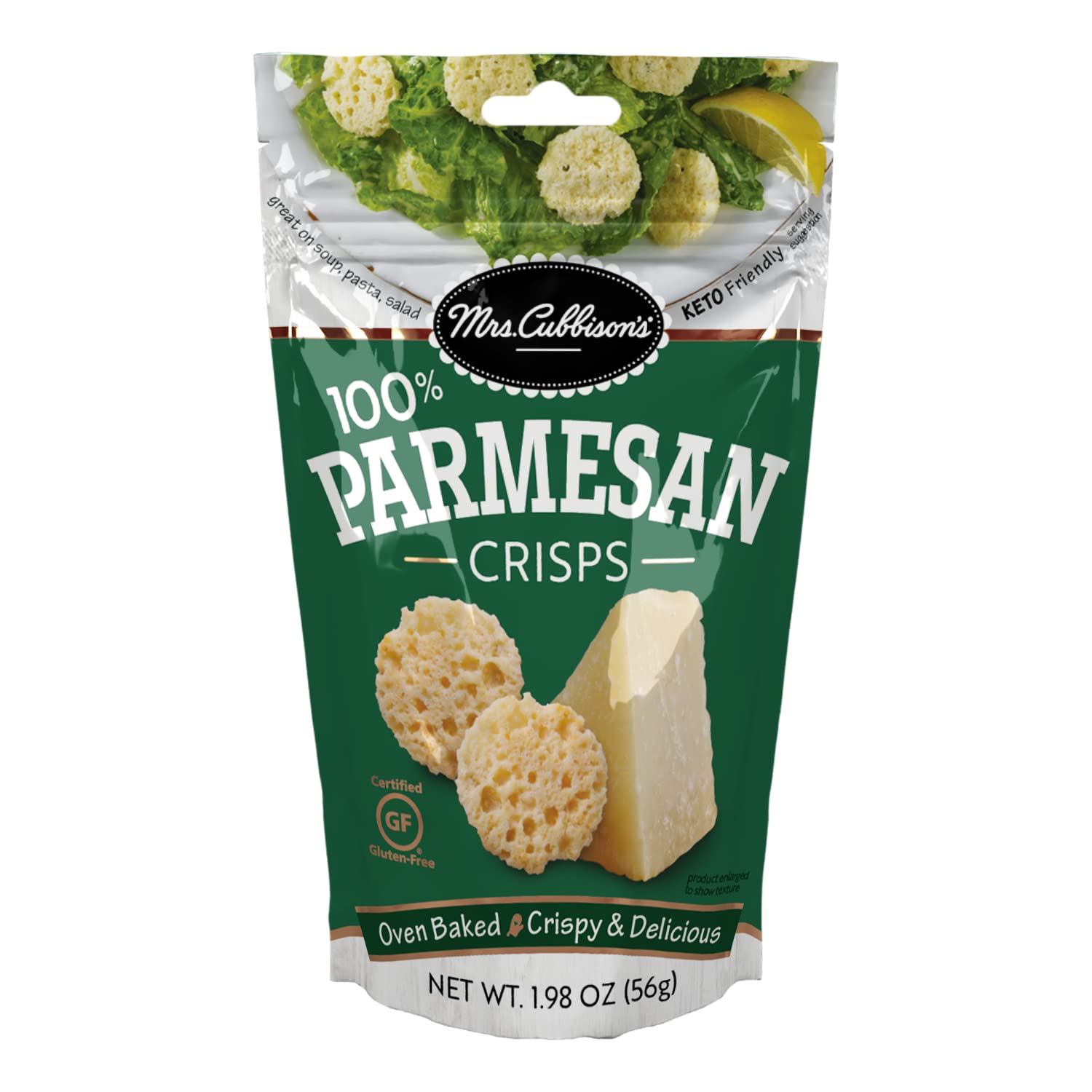 Discount Mrs. Cubbison's 100% Real Keto-Friendly Parmesan Cheese Crisps
