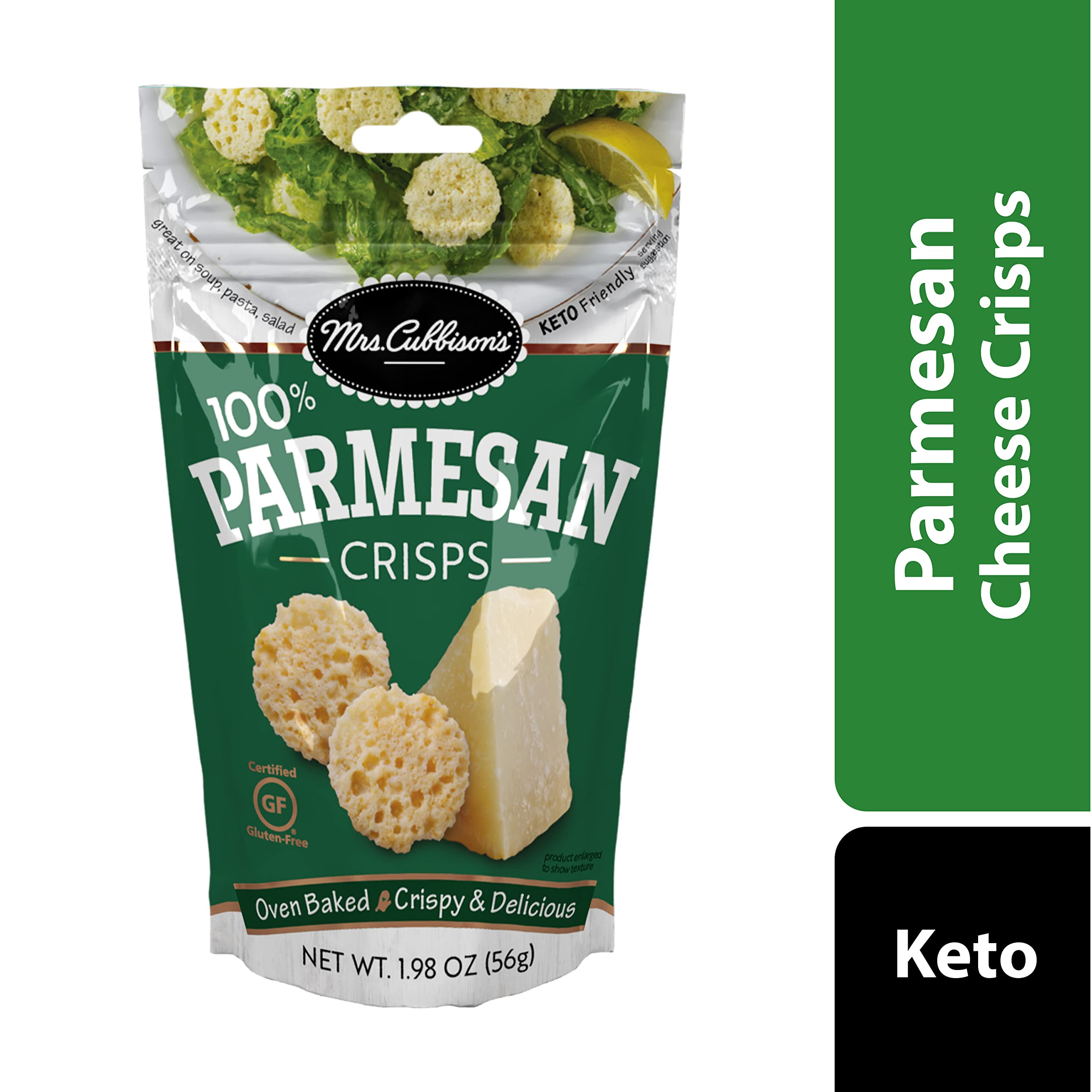 Discount Mrs. Cubbison's 100% Real Keto-Friendly Parmesan Cheese Crisps
