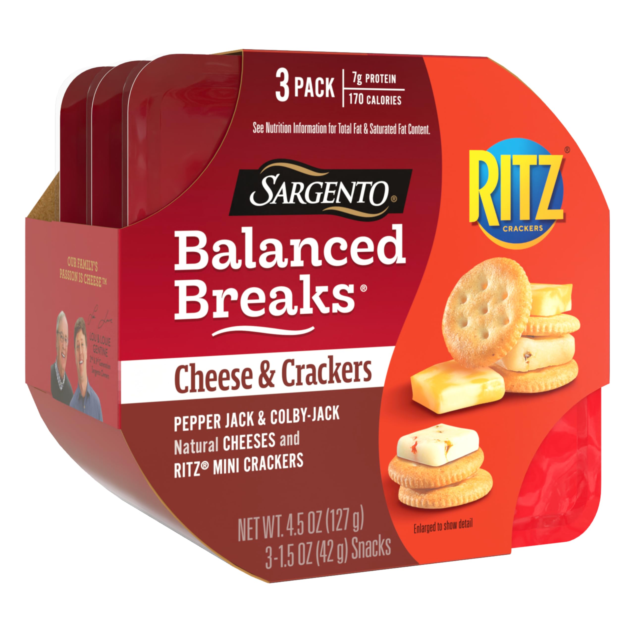 Best Price Sargento Balanced Breaks Cheese & Crackers Snack Kit, Pepper Jack & Colby-Jack Cheese with RITZ Mini Original Crackers, 3-Pack
