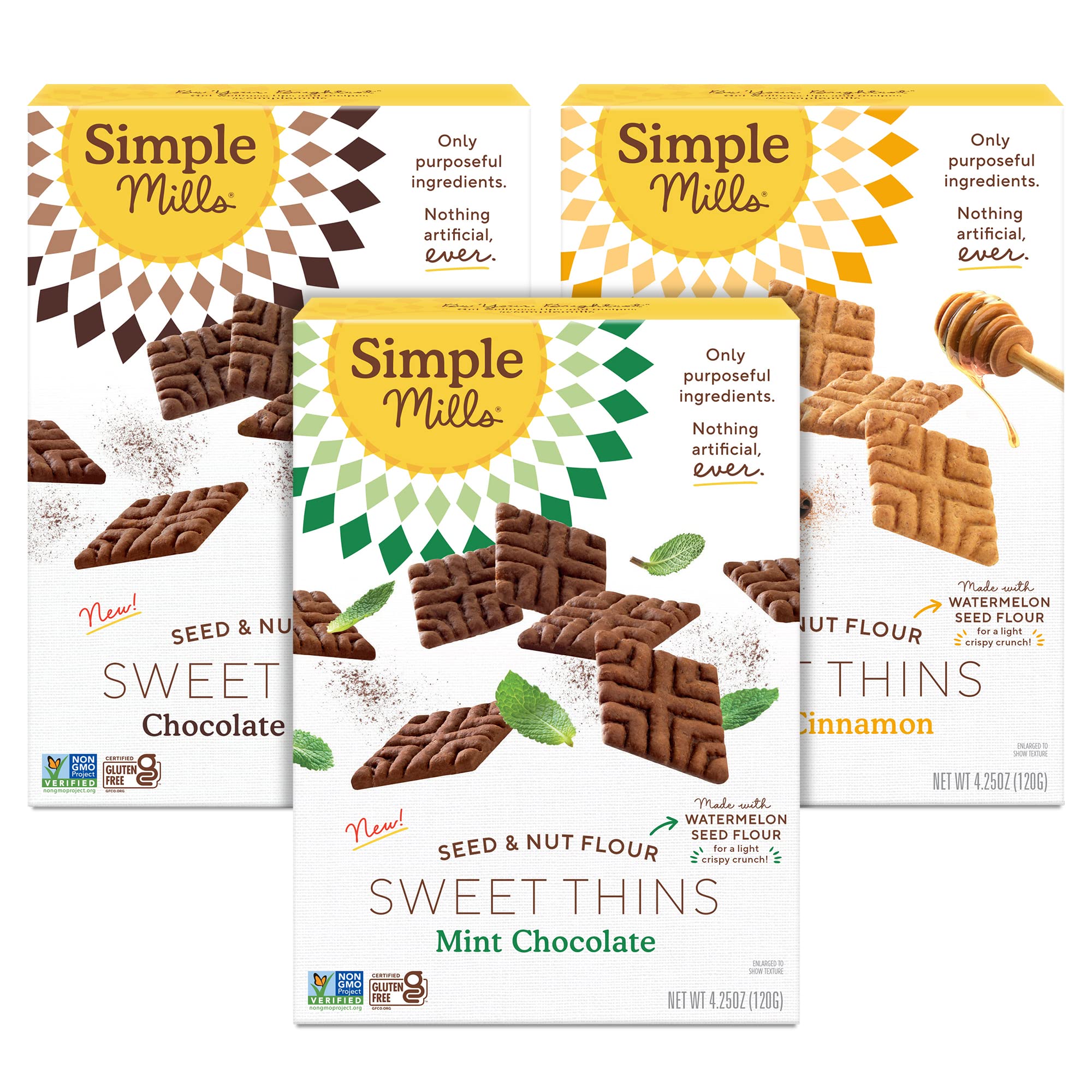 Best Price Simple Mills Chocolate Brownie Seed & Nut Flour Sweet Thins