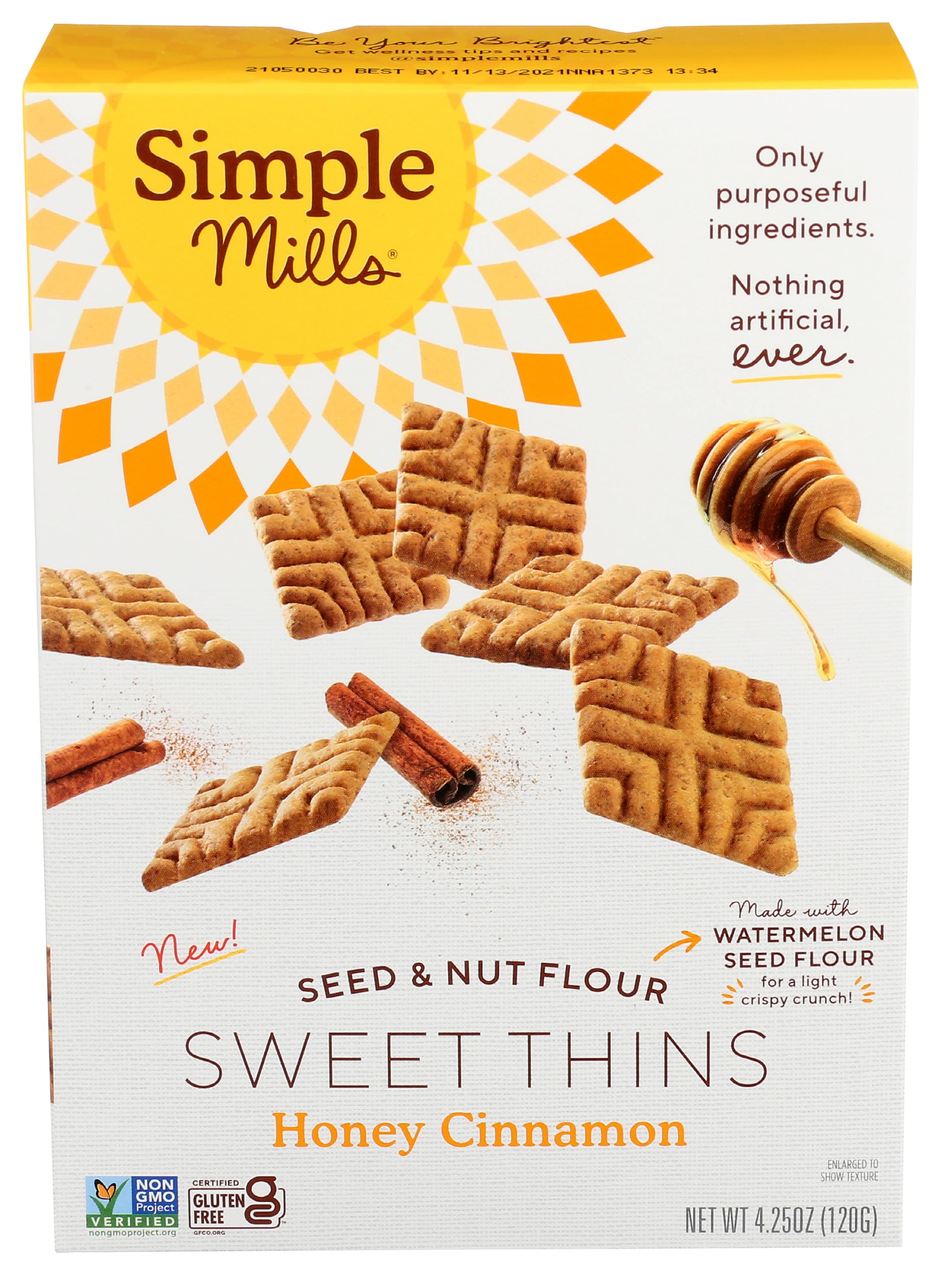 Best Price Simple Mills Chocolate Brownie Seed & Nut Flour Sweet Thins