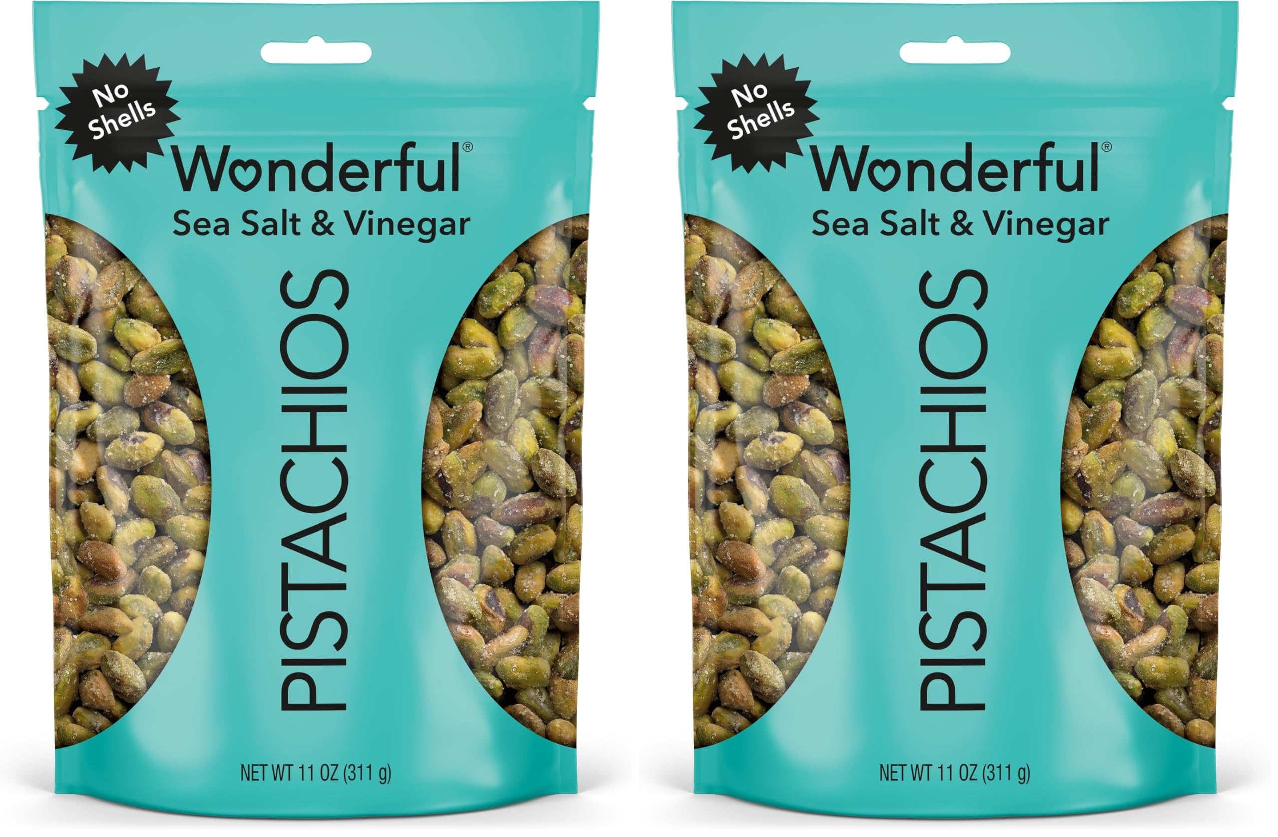 Best Price Wonderful Pistachios No Shells, Sea Salt & Vinegar, 5.5 oz Resealable Bag – Protein, Vegan, and Healthy Snacks for Adults