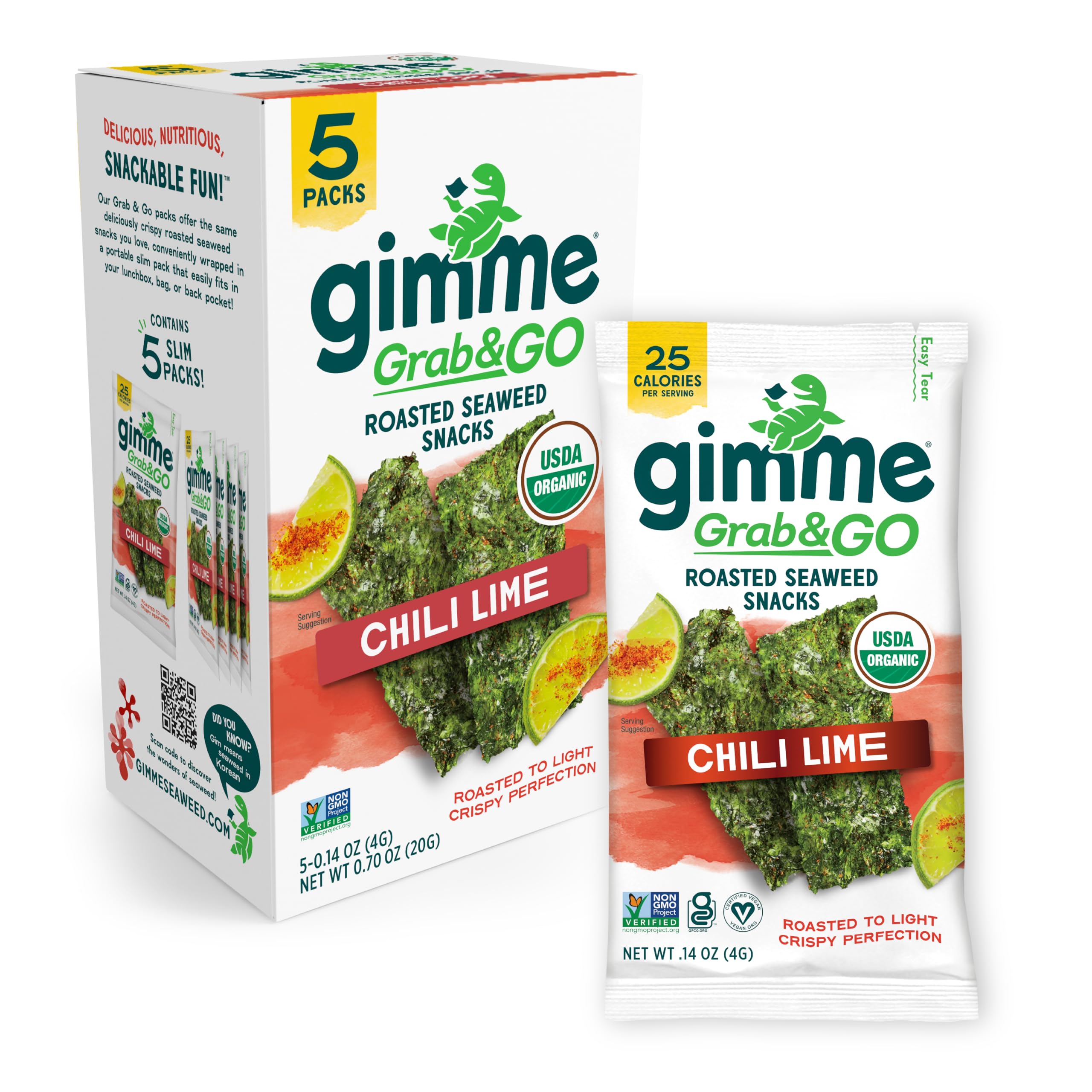 Buy Gimme Organic Premium Roasted Seaweed Snacks