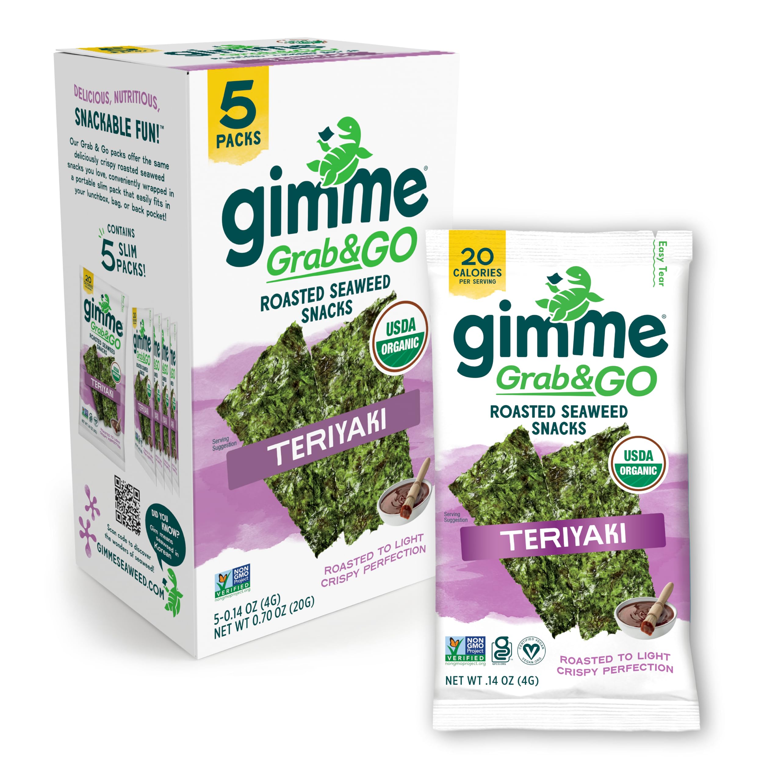 Buy Gimme Organic Premium Roasted Seaweed Snacks