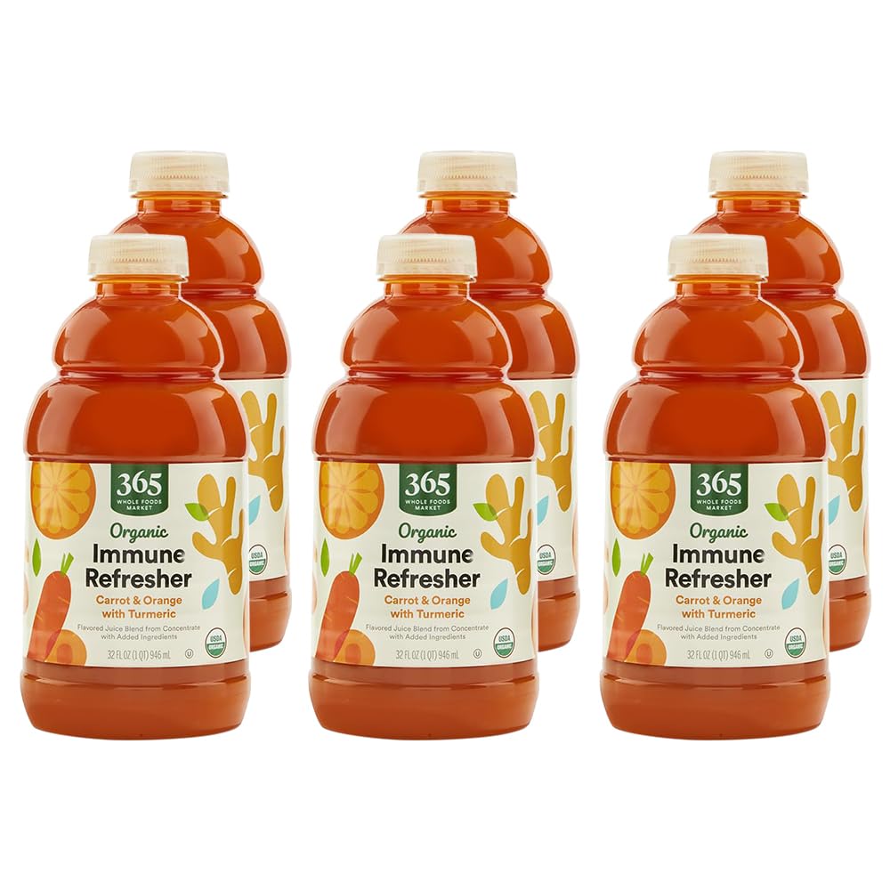 Best Price 365 by Whole Foods Market Organic Carrot Orange & Turmeric Juice, Immune Refresher, 32 fl oz.