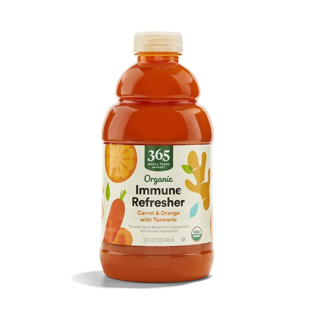 Best Price 365 by Whole Foods Market Organic Carrot Orange & Turmeric Juice, Immune Refresher, 32 fl oz.