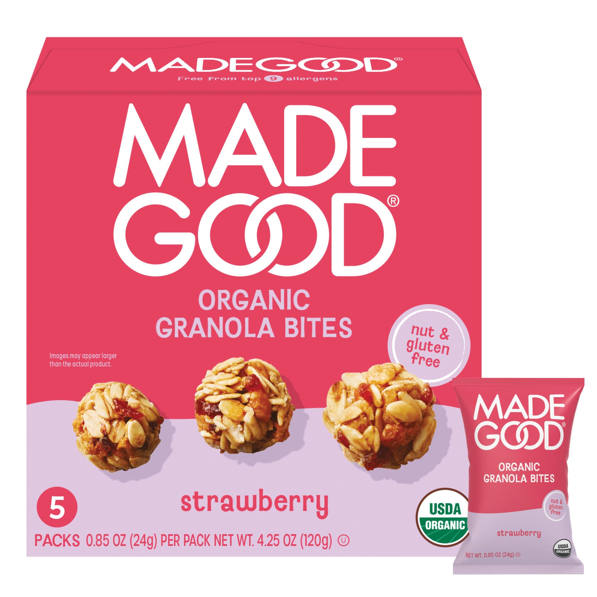 Best Price MadeGood Organic Strawberry Granola Bites