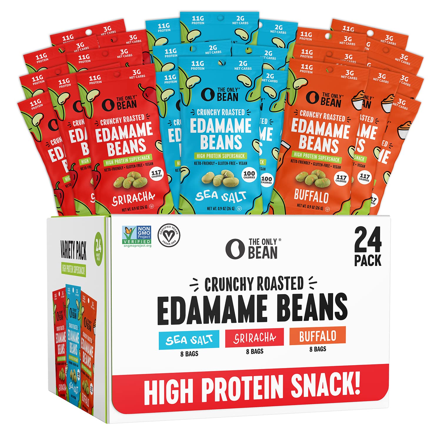 Best Price The Only Bean Crunchy Roasted Edamame Variety Pack