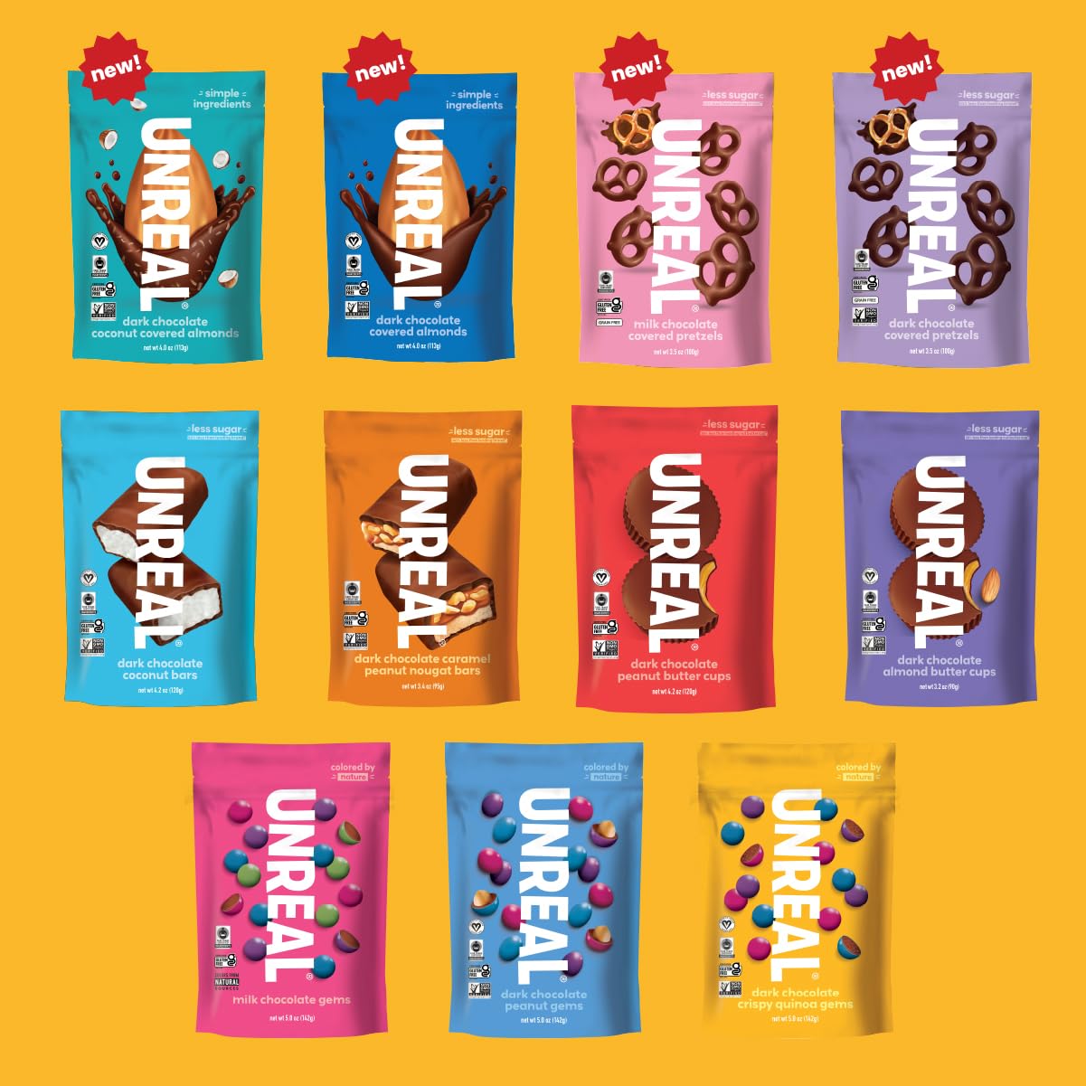 Discount Unreal Candy Coated Chocolate Crispy Quinoa Gems