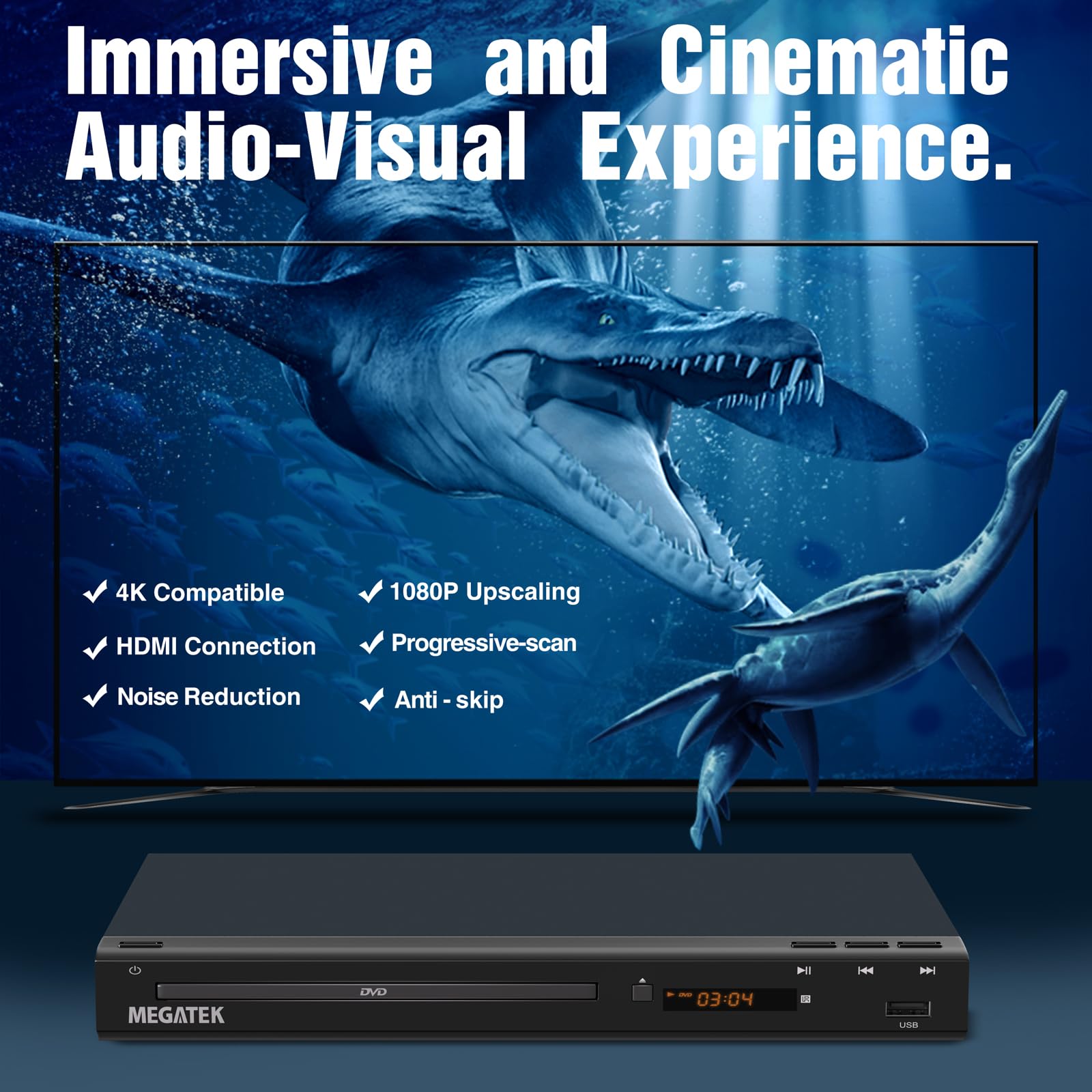 Top Rated MEGATEK Region-Free HDMI DVD Player