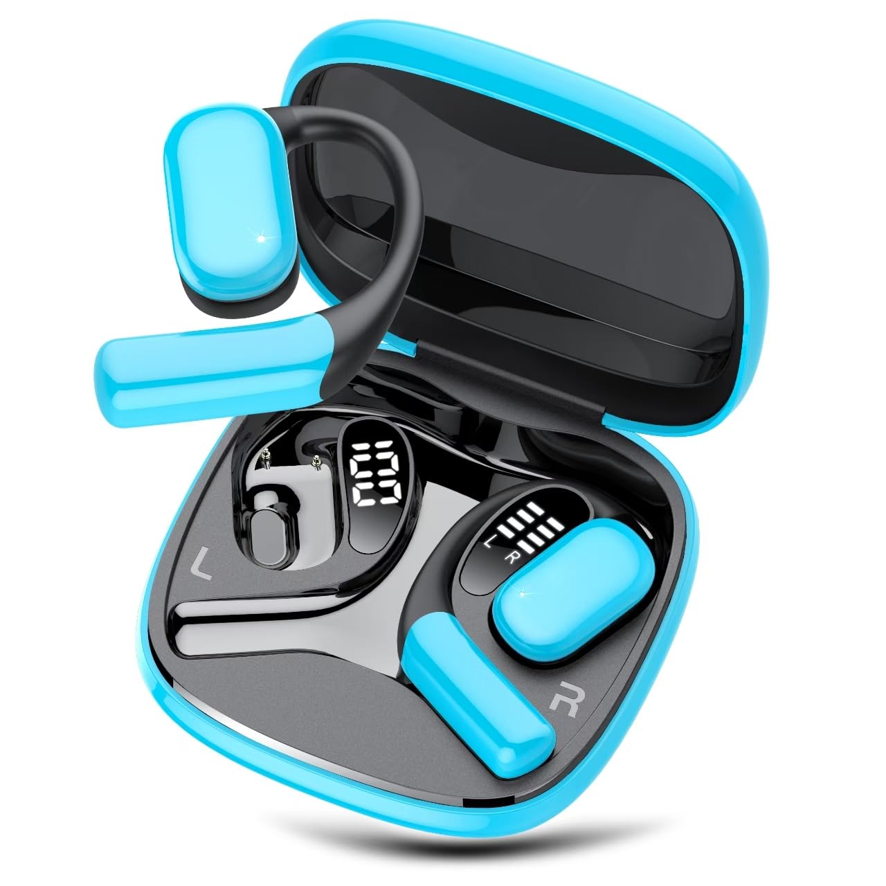 AI Translation Earbuds: 0.3s Real-Time Translator, 198 Languages, Smart AI Headphones with Meeting Notes & Transcription, ENC & Bluetooth 6.0 OWS Open-Ear Earphones for Travel, Meetings & Learning