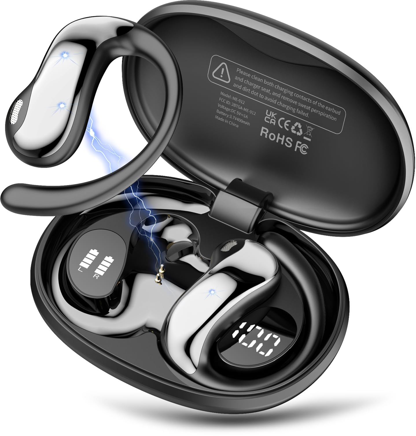 AI Translation Earbuds: 0.3s Real-Time Translator, 198 Languages, Smart AI Headphones with Meeting Notes & Transcription, ENC & Bluetooth 6.0 OWS Open-Ear Earphones for Travel, Meetings & Learning