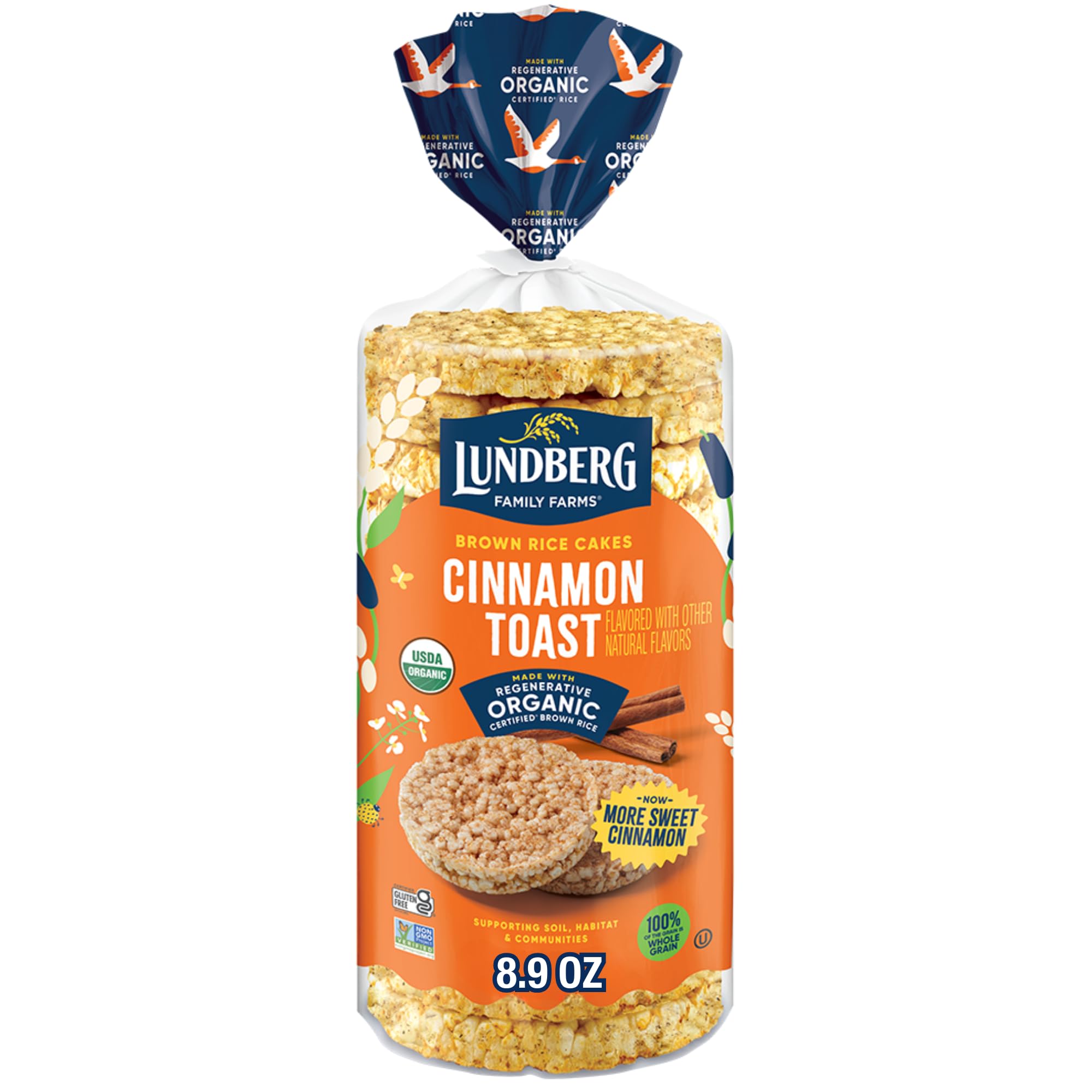 Best Price Lundberg Organic Cinnamon Toast Whole Grain Rice Cakes