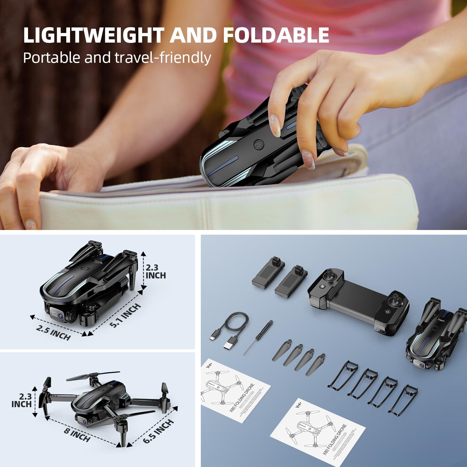 Cheap 1080P Foldable Mini Drone