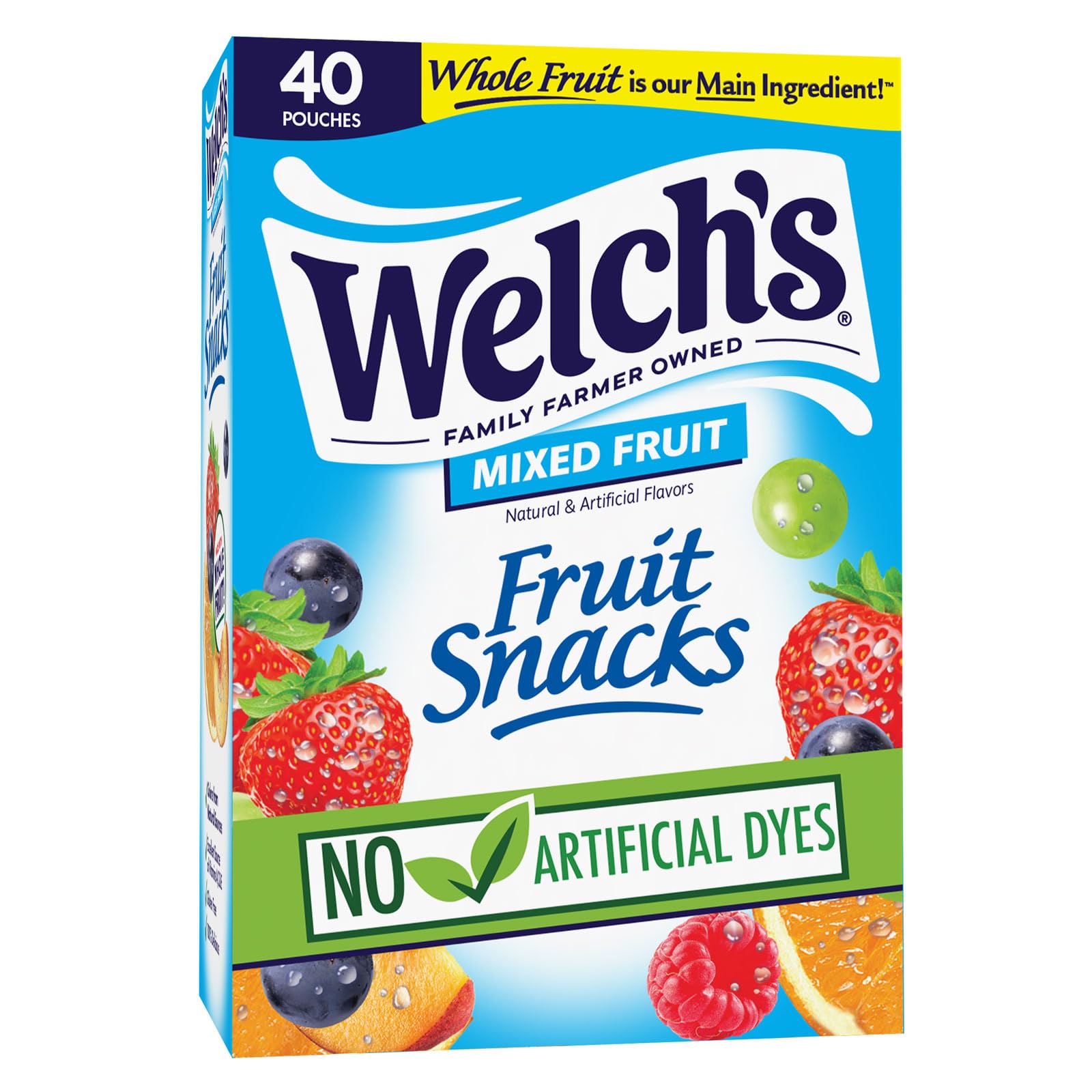 Welch's Mixed Fruit Fruit Snacks, 0.8 oz Individual Bags, Bulk Pack of 40 - Top Rated