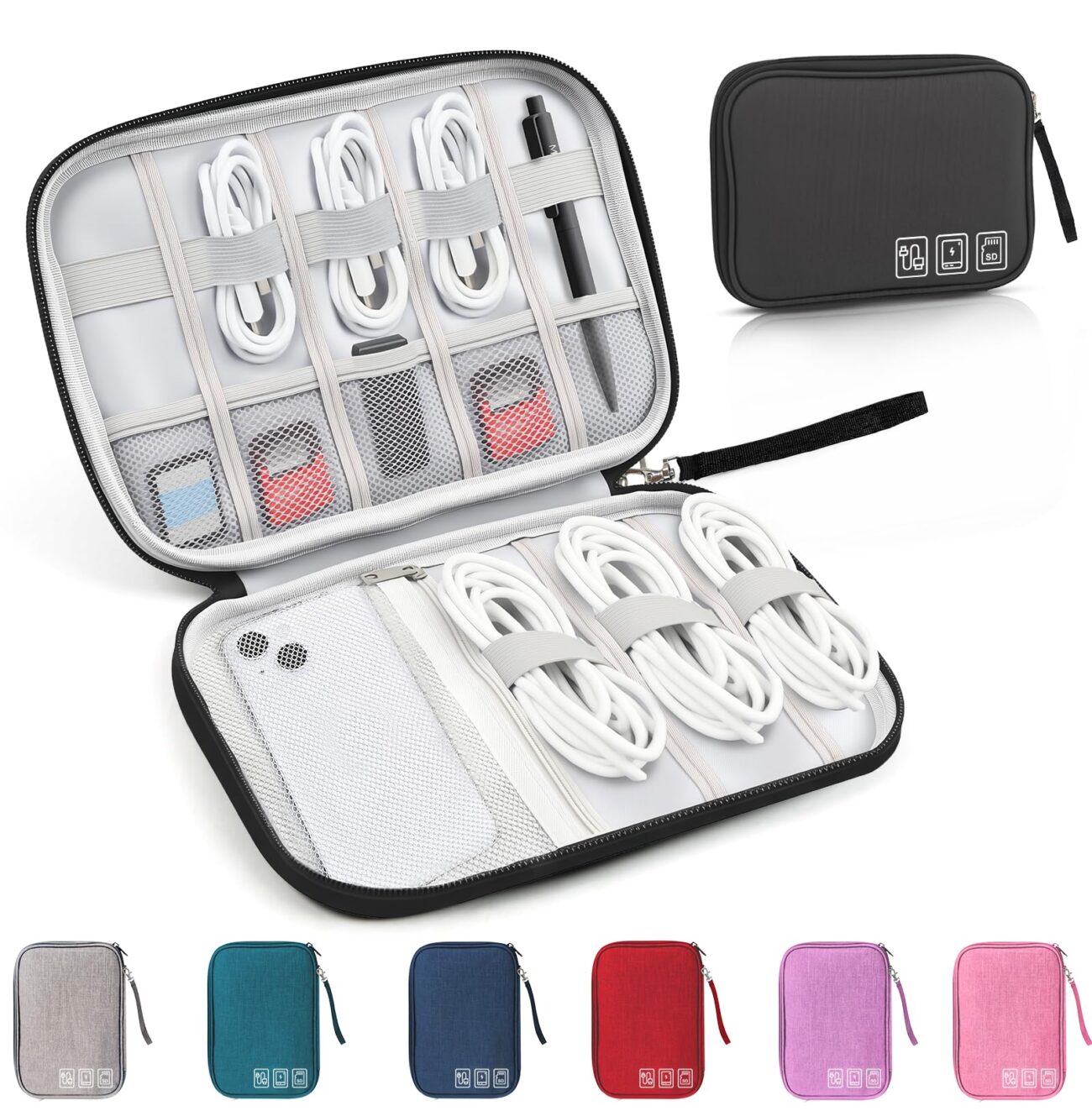 "Best Price YONSEN Double-Layer Travel Cable Organizer Bag"