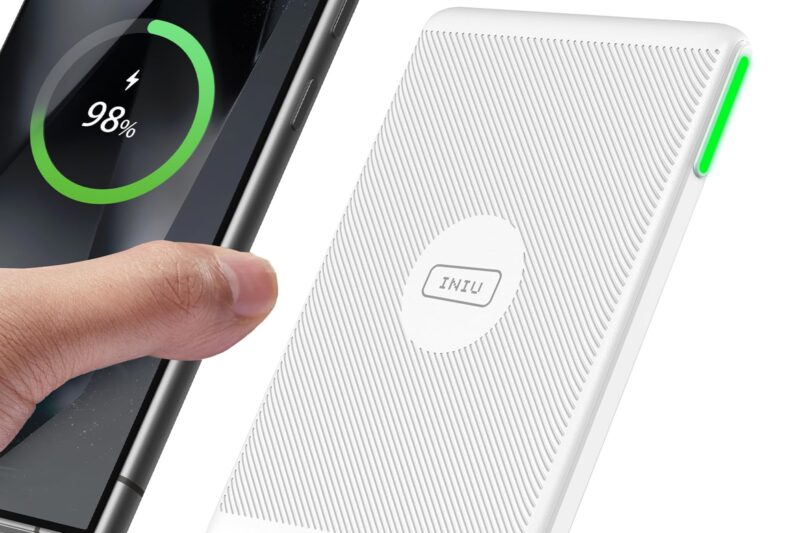 Best Price INIU 15W Fast Qi-Certified Wireless Charger with Sleep-Friendly Adaptive Light, Compatible with iPhone 17/16/15/14/13/12 Pro Max, Samsung Galaxy S25/S24/S23/Note