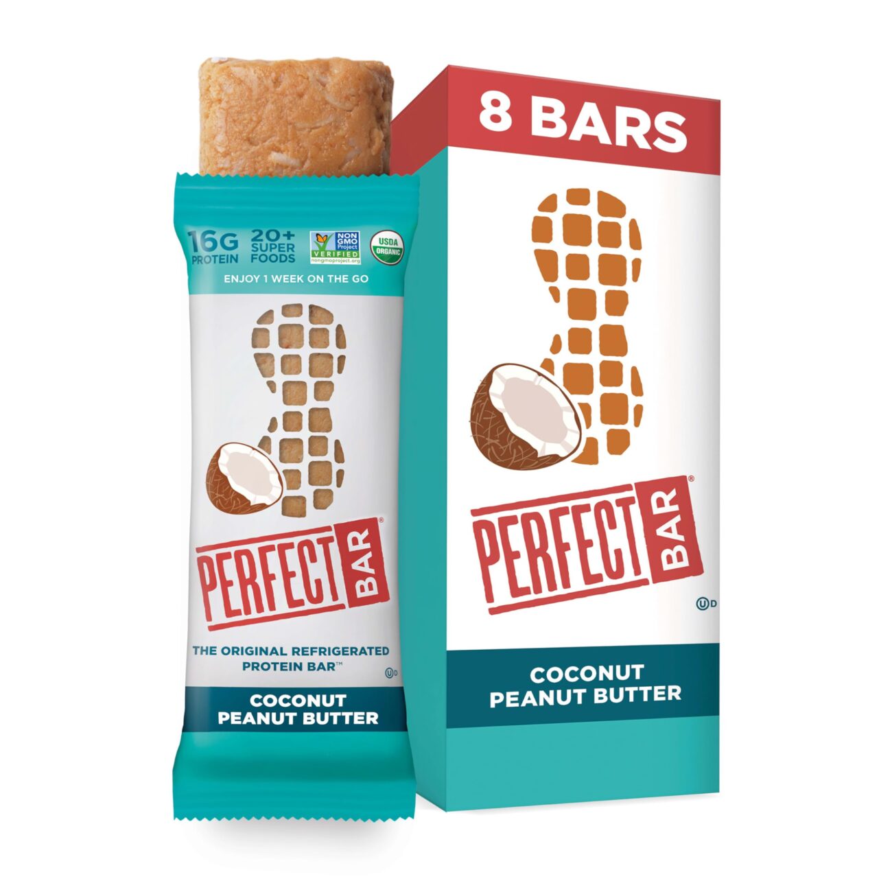 Best Price Perfect Bar Mini Organic Dark Chocolate Chip Peanut Butter Protein Bars
