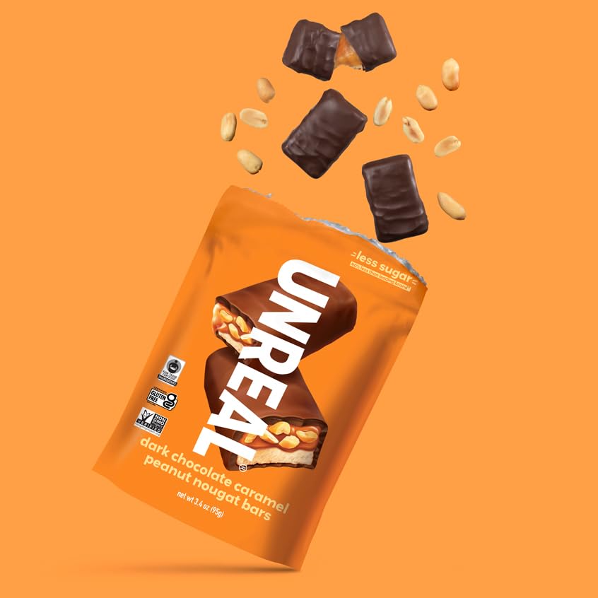 Best Price UNREAL Dark Chocolate Caramel Peanut Nougat Bars