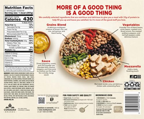 Best Price Healthy Choice Max Bowl Tex Mex Chicken Frozen Meal