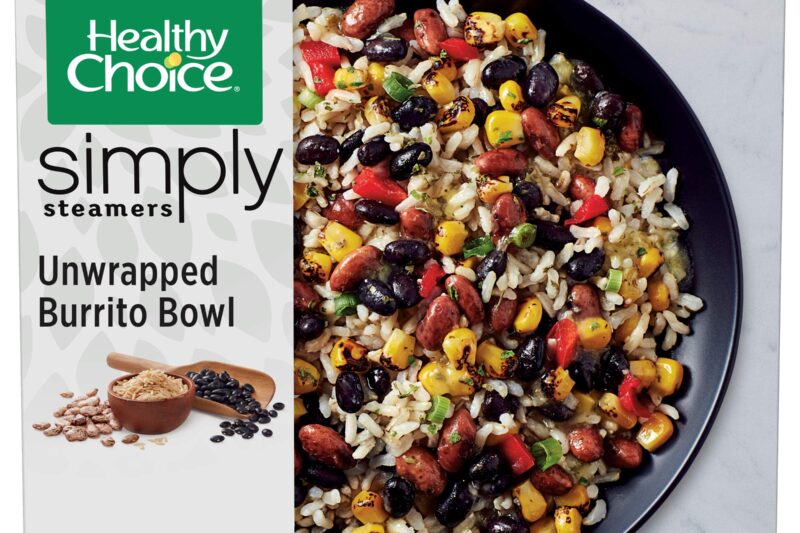 Best Price Healthy Choice Simply Steamers Unwrapped Burrito Bowl Frozen Dinner.