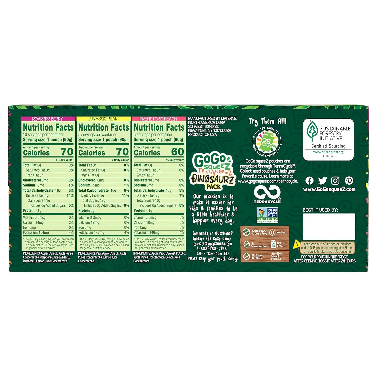 Buy GoGo squeeZ Fruit & VeggieZ Applesauce & Puree Variety Pack