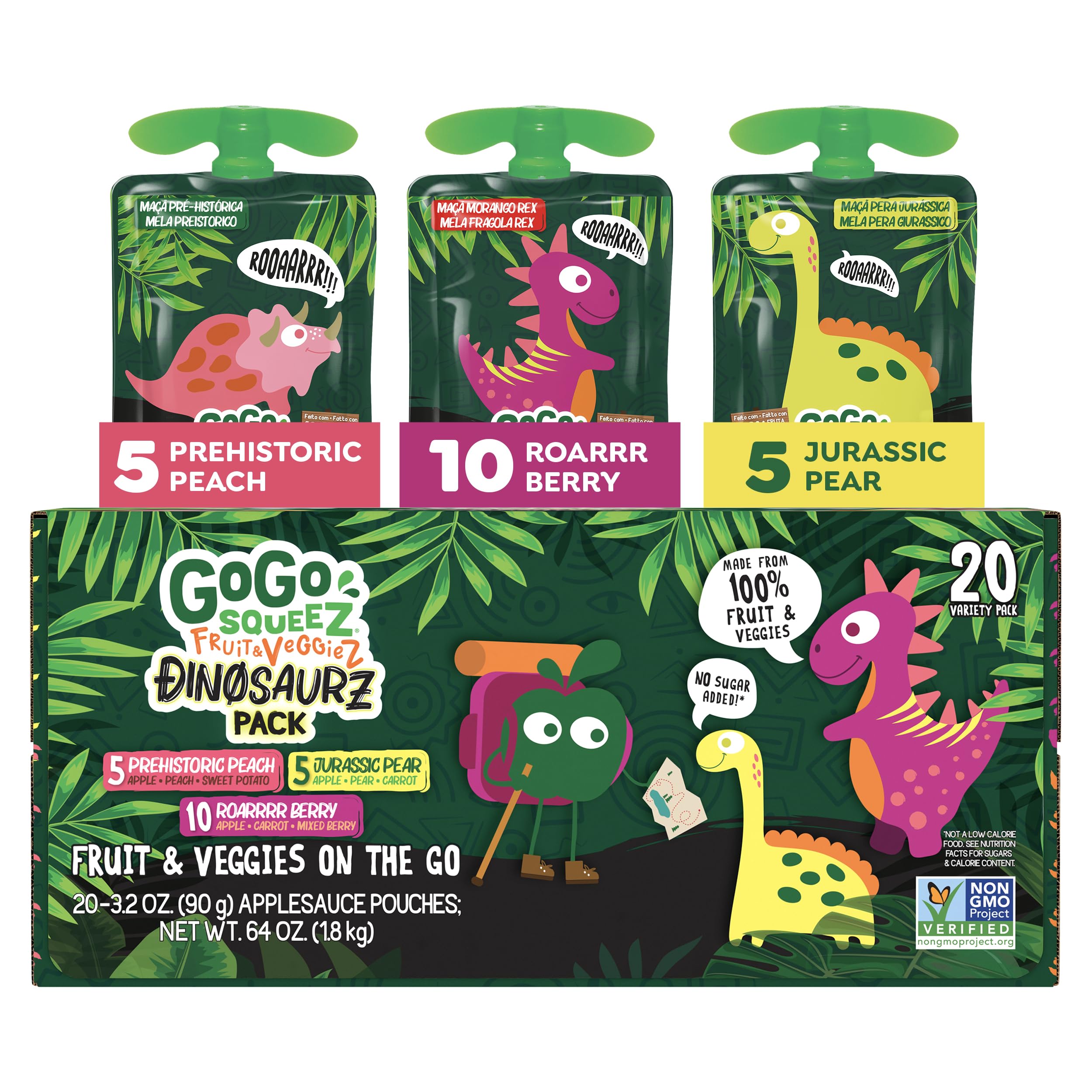 Buy GoGo squeeZ Fruit & VeggieZ Applesauce & Puree Variety Pack