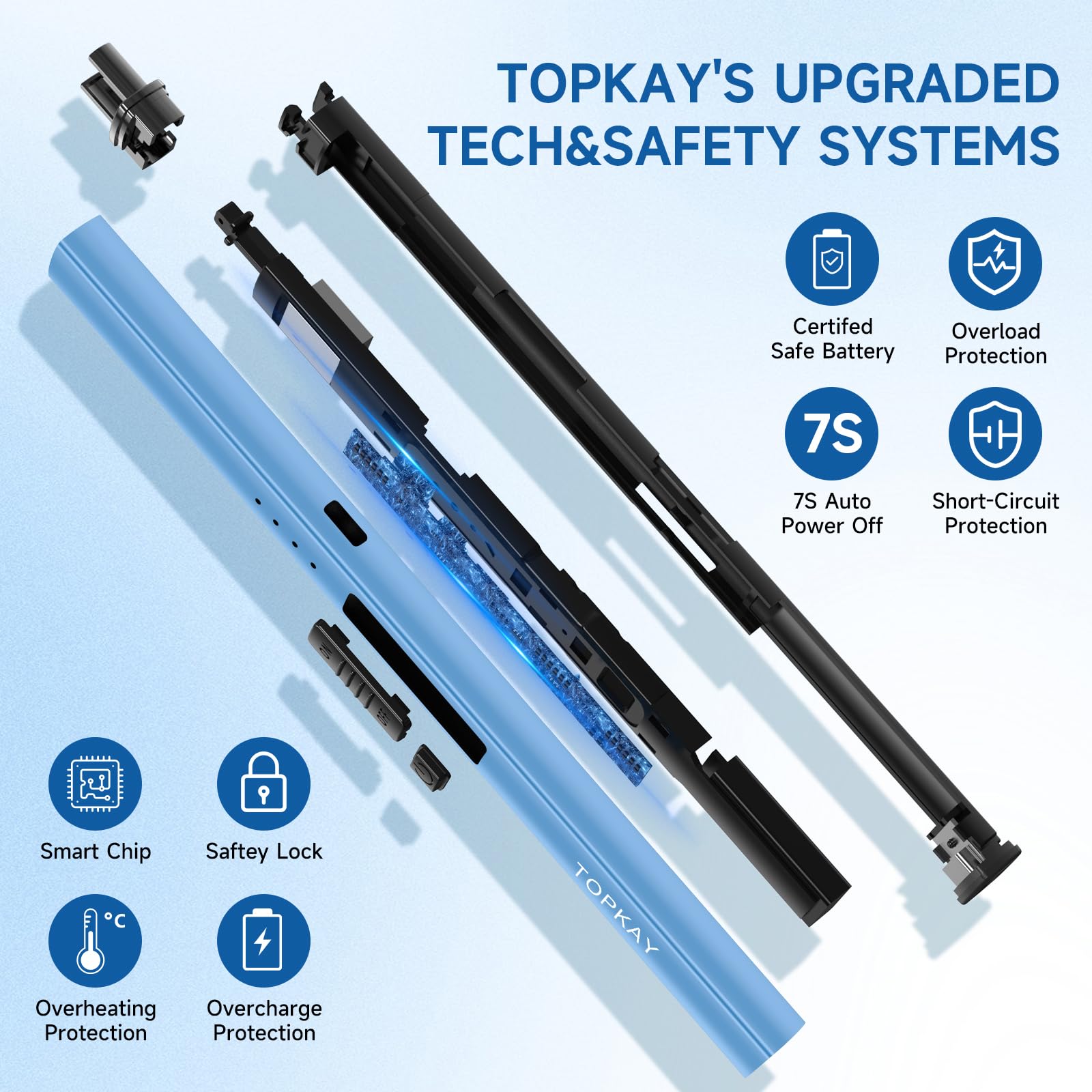 Cheap TOPKAY Electric Candle Lighter - Windproof, Flameless, USB Rechargeable Plasma Arc Long Lighter for Grill, Fireworks, Kitchen, and Camping (Black)