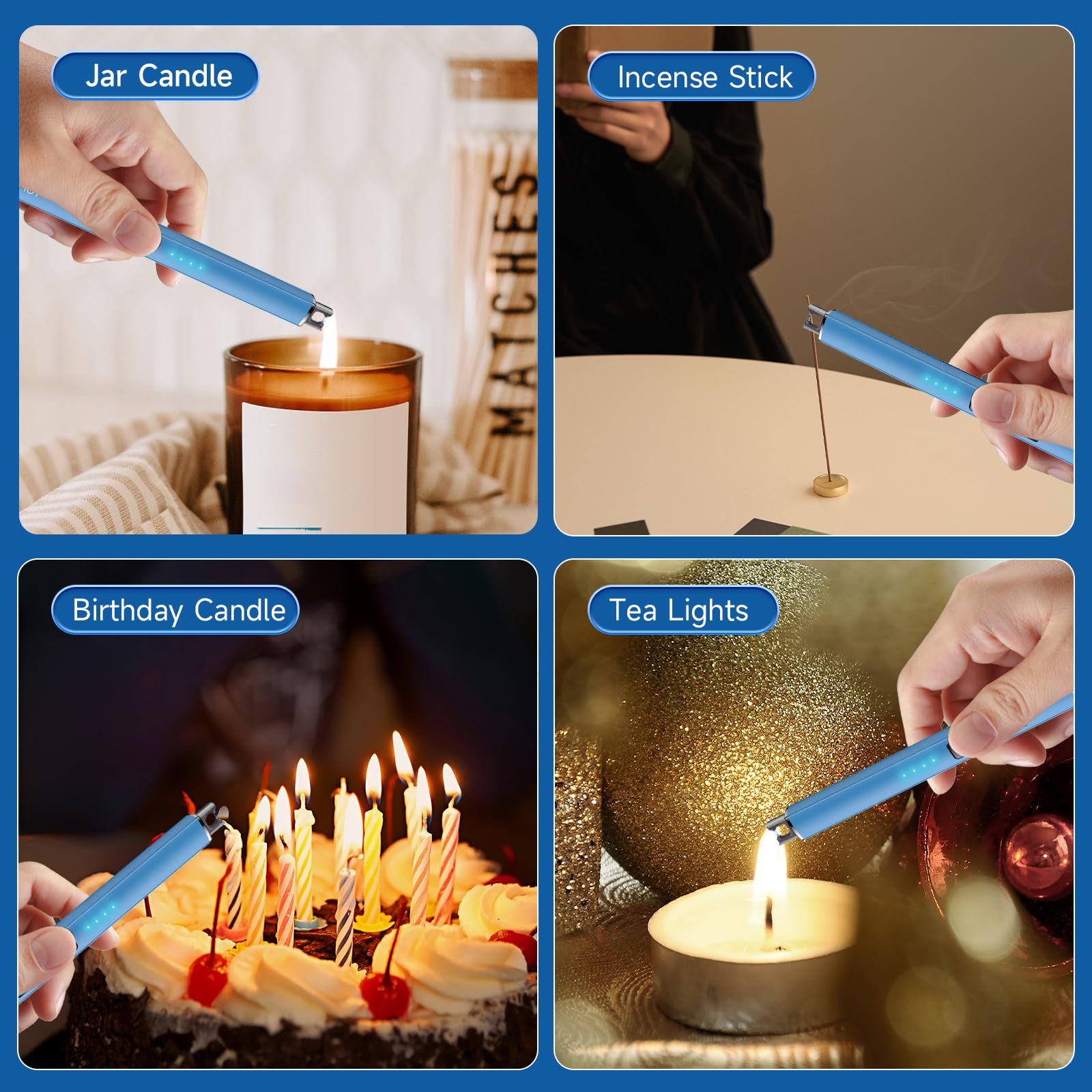 Cheap TOPKAY Electric Candle Lighter - Windproof, Flameless, USB Rechargeable Plasma Arc Long Lighter for Grill, Fireworks, Kitchen, and Camping (Black)