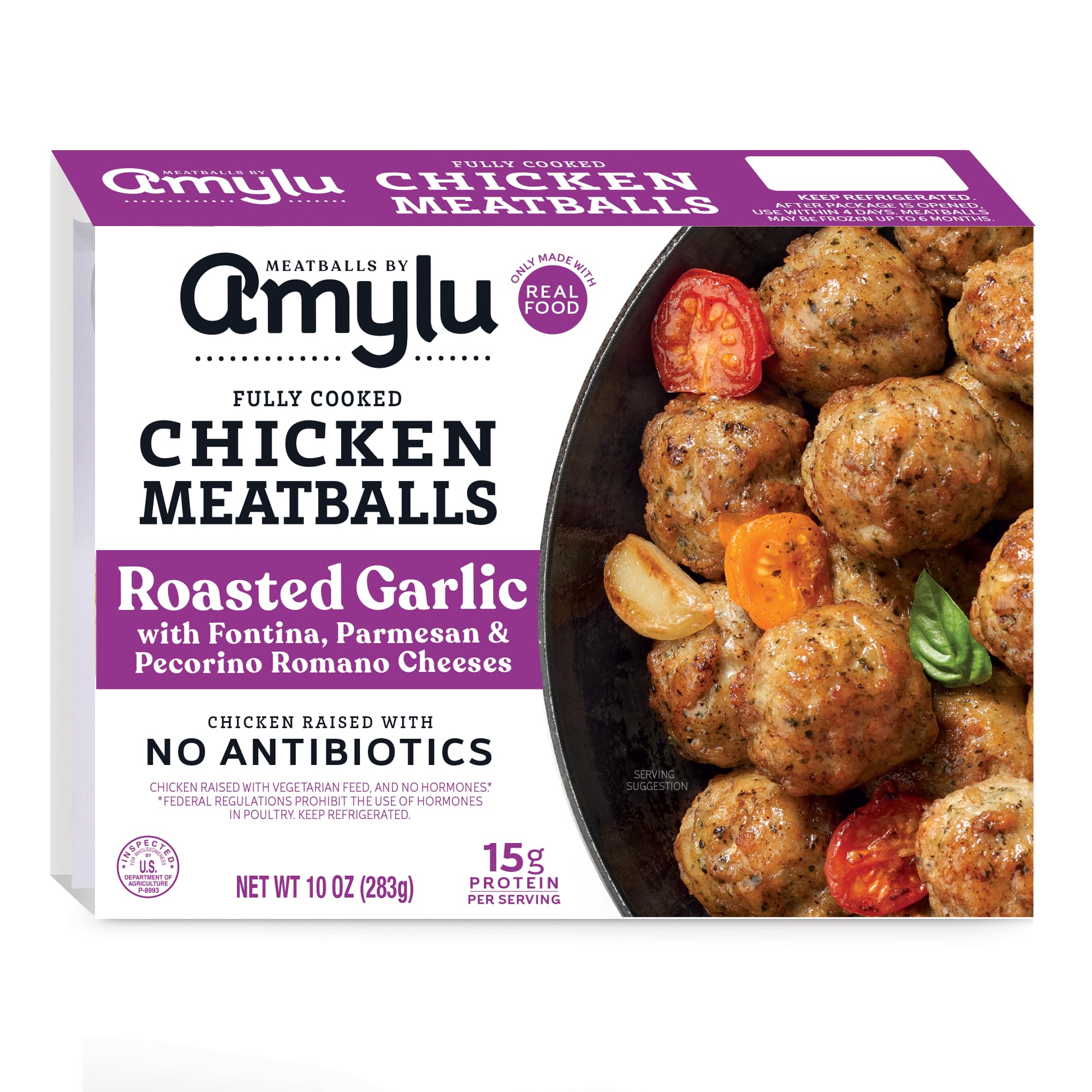 Discount Amylu Foods Roasted Garlic Chicken Meatballs