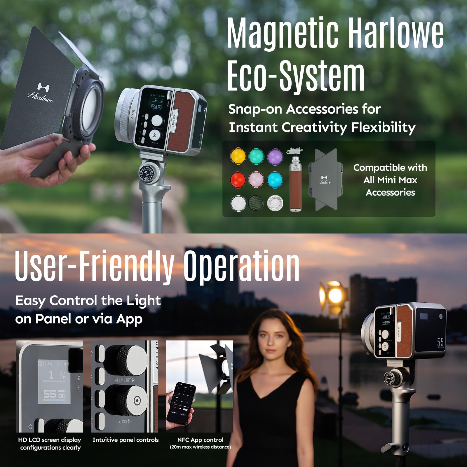 Free Trial Harlowe Max Air 40W Portable LED Video Light Kit