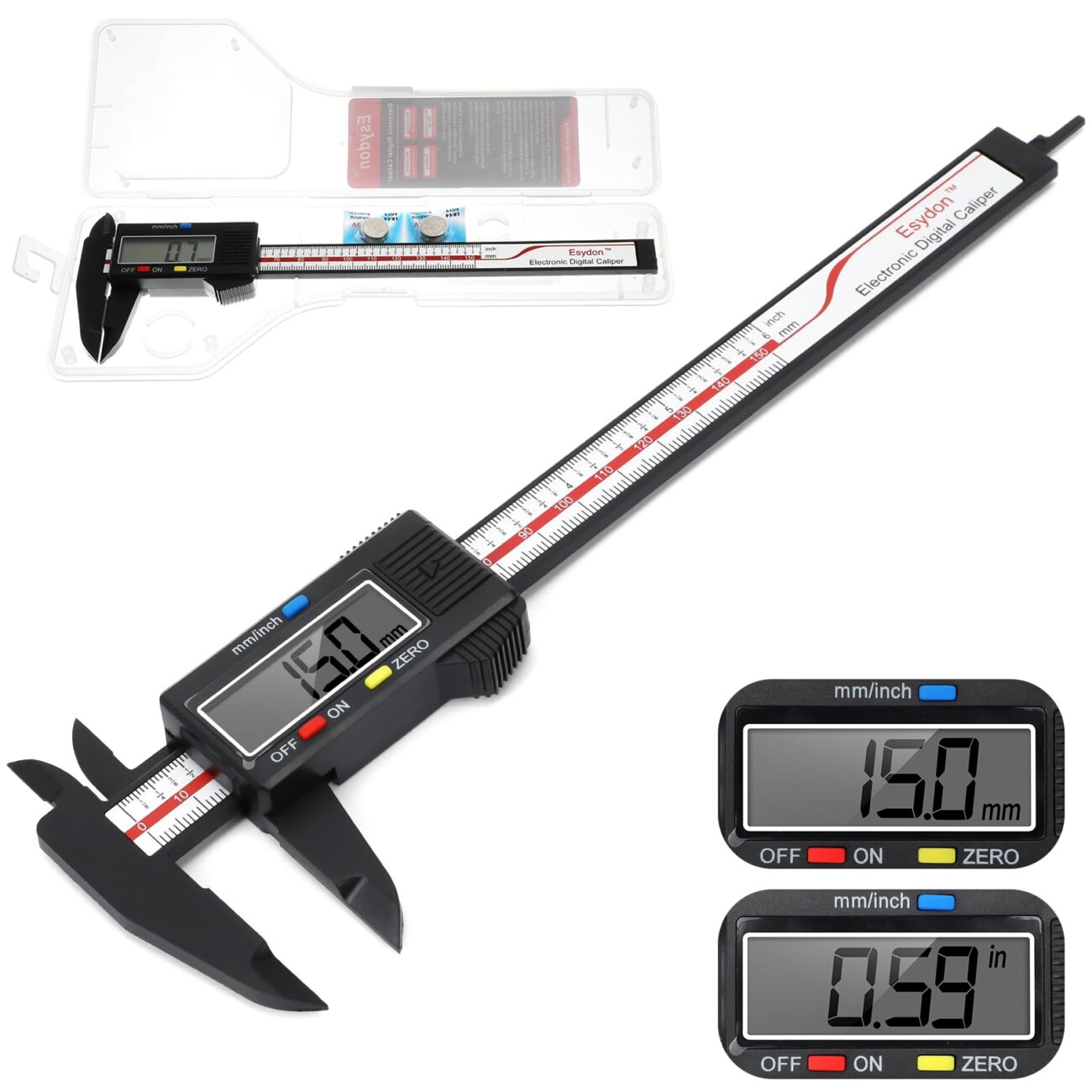 "Top Rated Esydon Upgraded 6-Inch Digital Caliper"