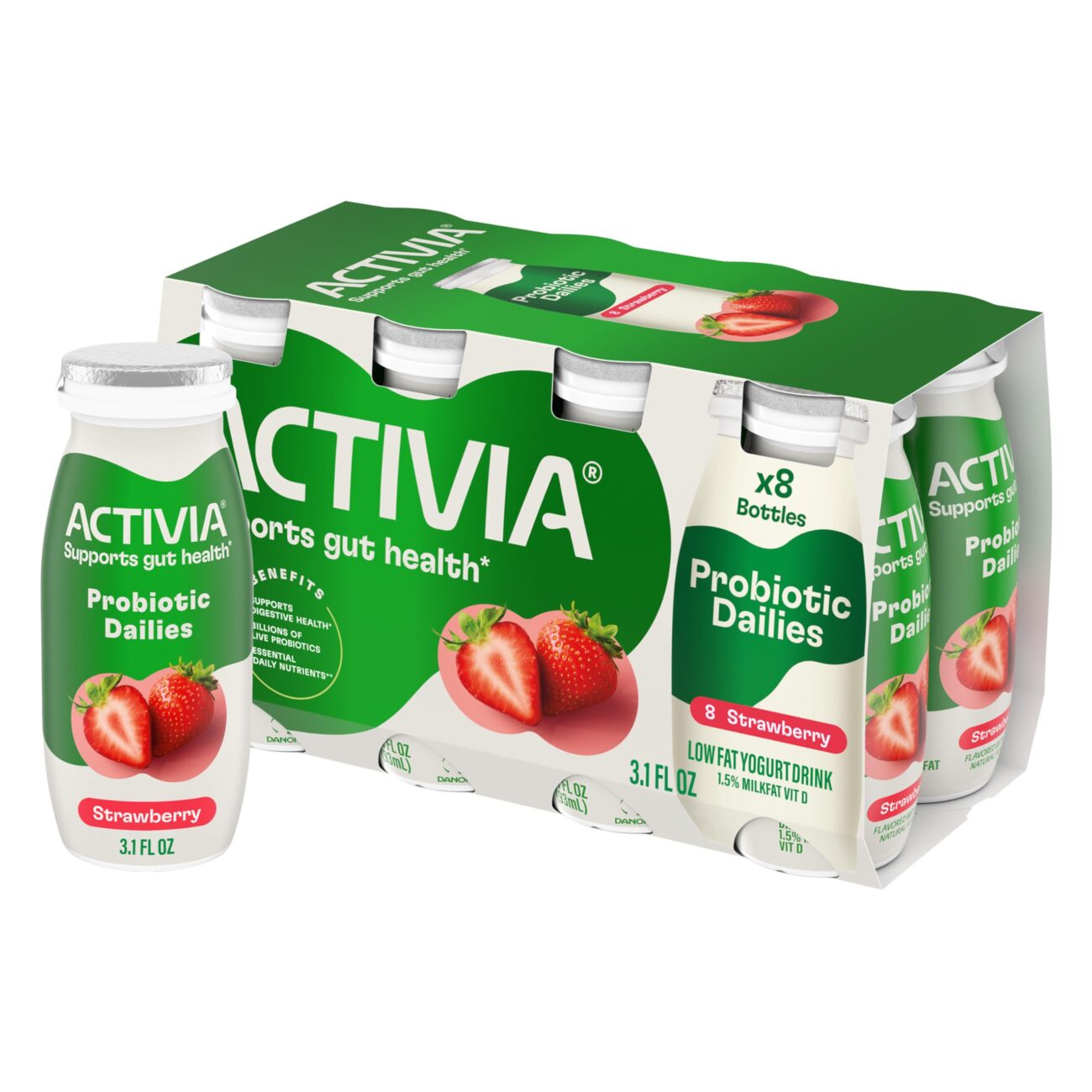 Best Price Activia Probiotic Dailies Strawberry Low Fat Yogurt Drinks