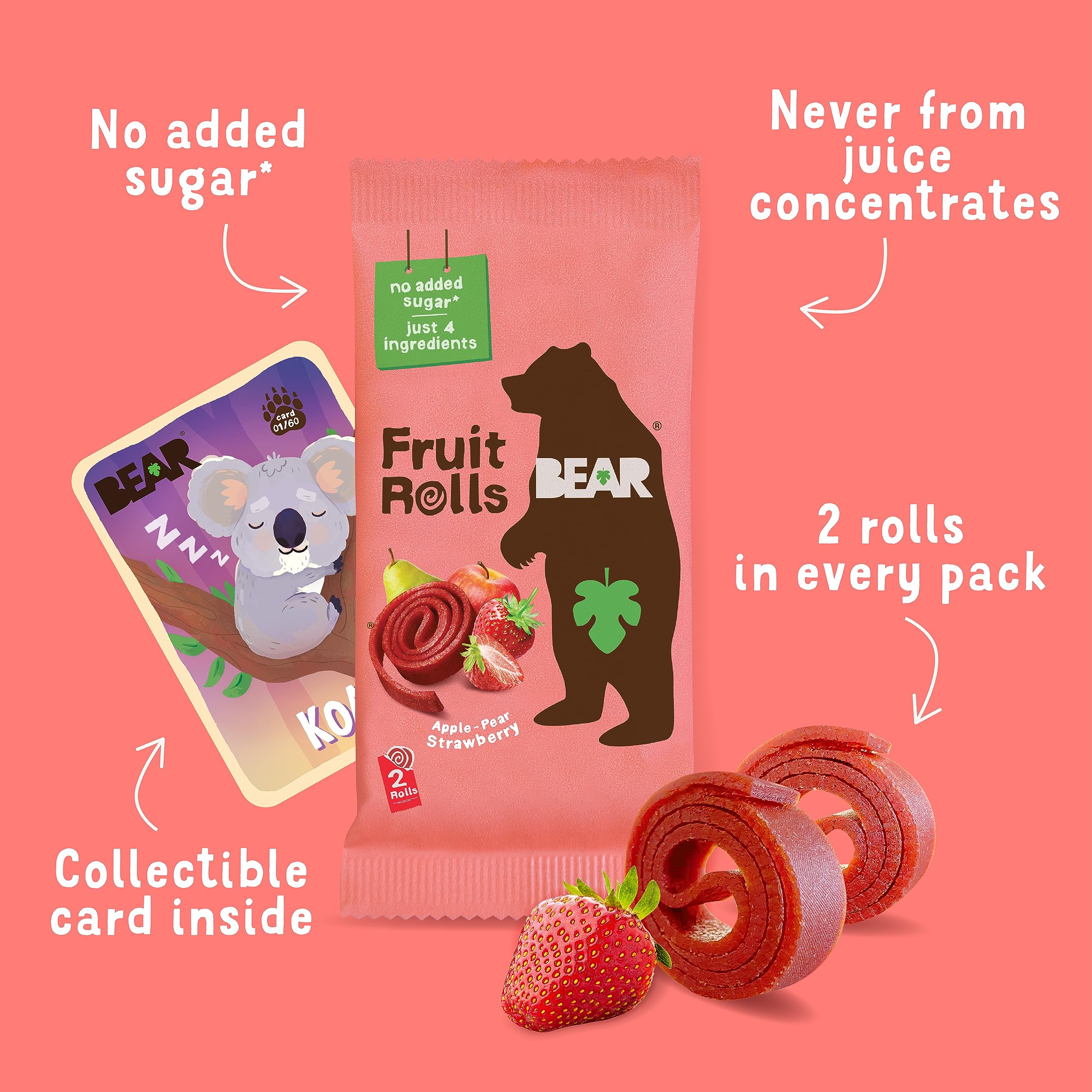 Best Price Bear Yoyo Strawberry Fruit Rolls Multipack 3.5 oz