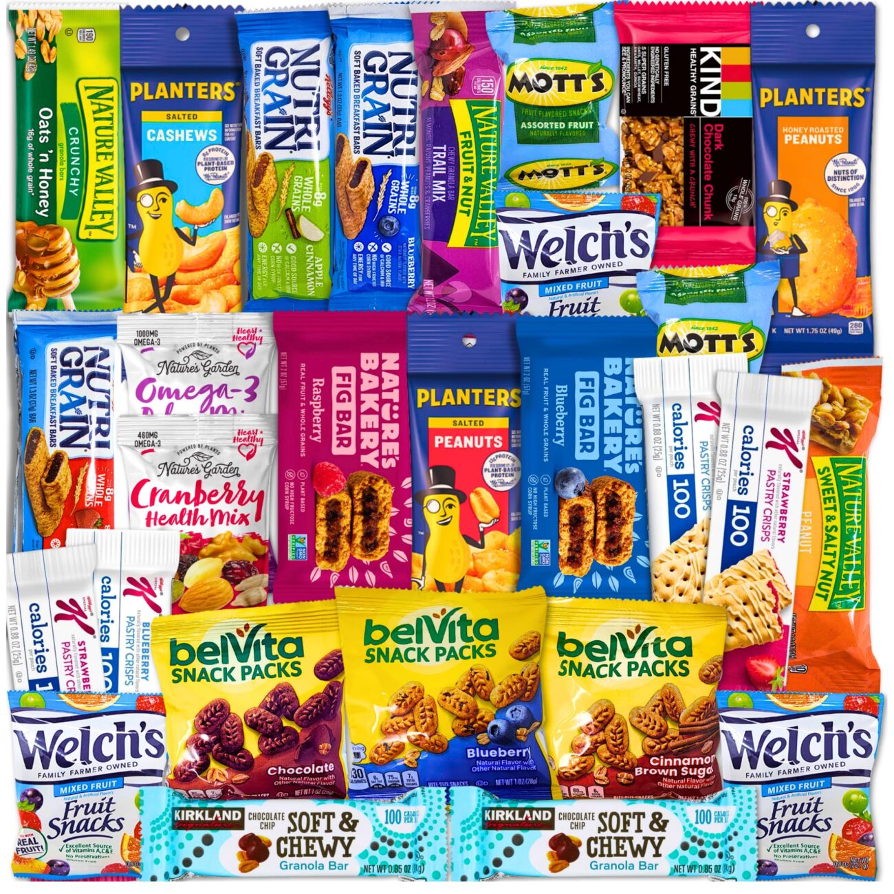 "Best Price Deluxe Healthy Snack Variety Box for Adults – 28 Count Granola Bars, Nut Mixes & Fruit Snacks for Families, Office, Gifts & Travel"