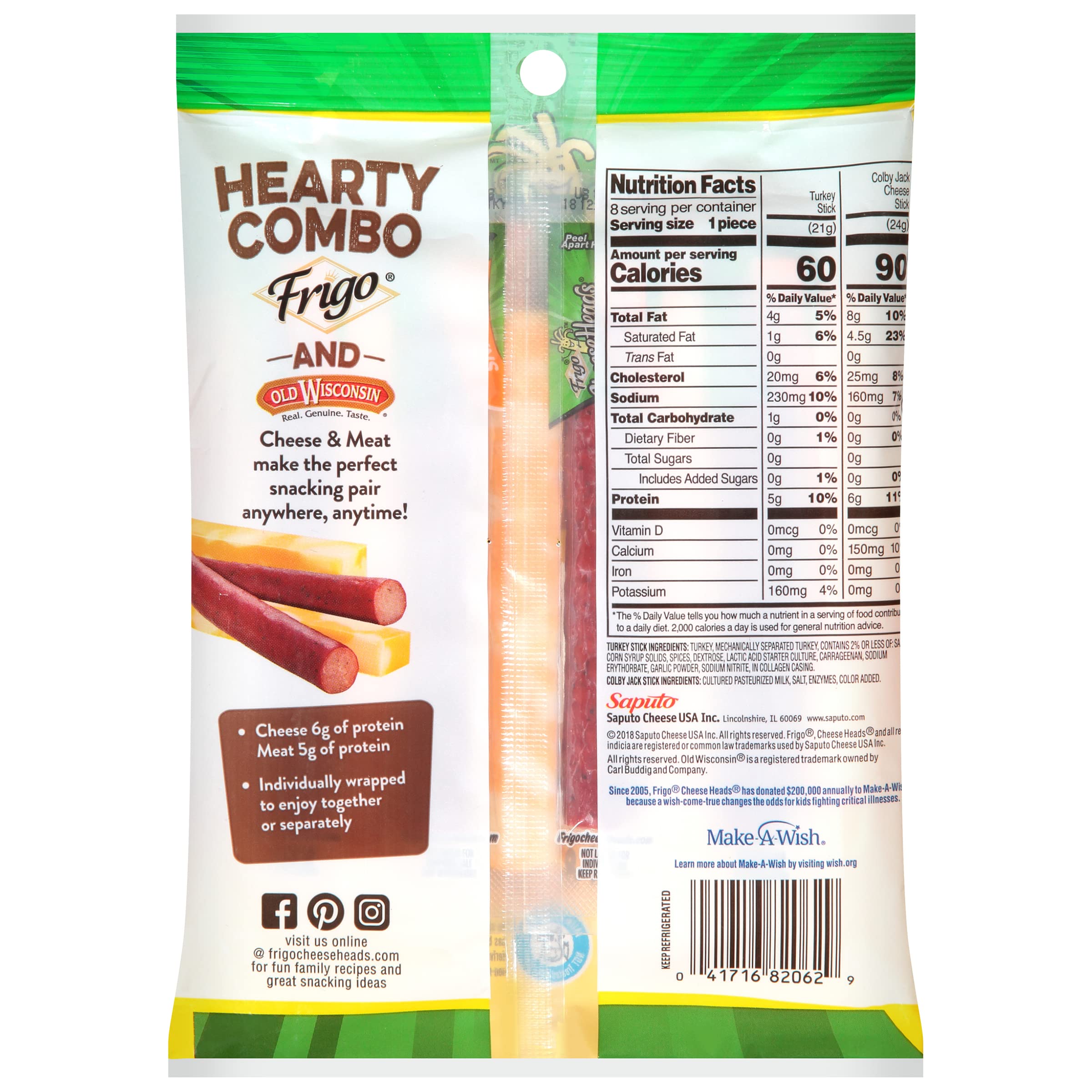 Best Price Frigo Cheese Heads Colby Jack & Turkey Sticks, 8 Count