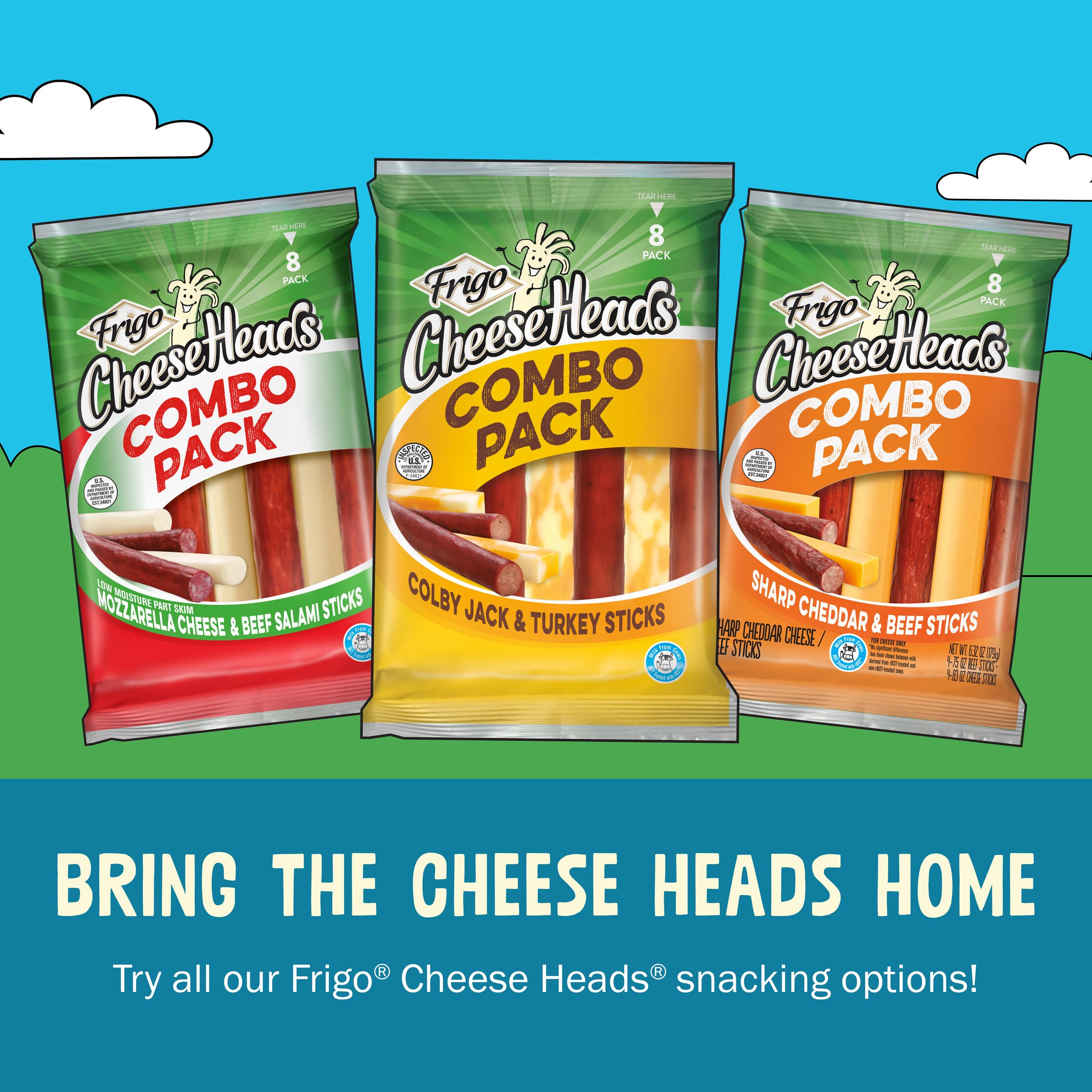 Best Price Frigo Cheese Heads Colby Jack & Turkey Sticks, 8 Count