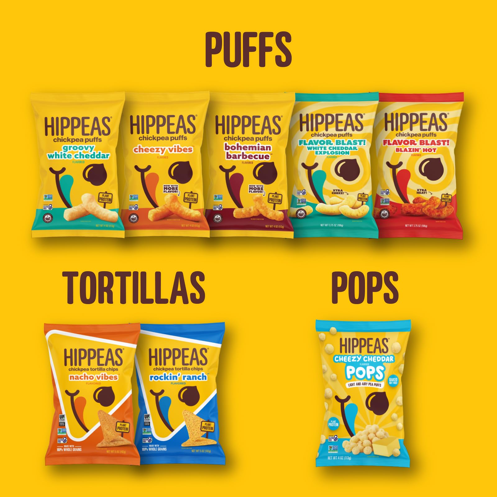 Best Price Hippeas Chickpea Puffs Variety Pack