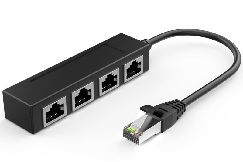 “Best Price RJ45 1 Male to 4 Female LAN Splitter Adapter Cable”