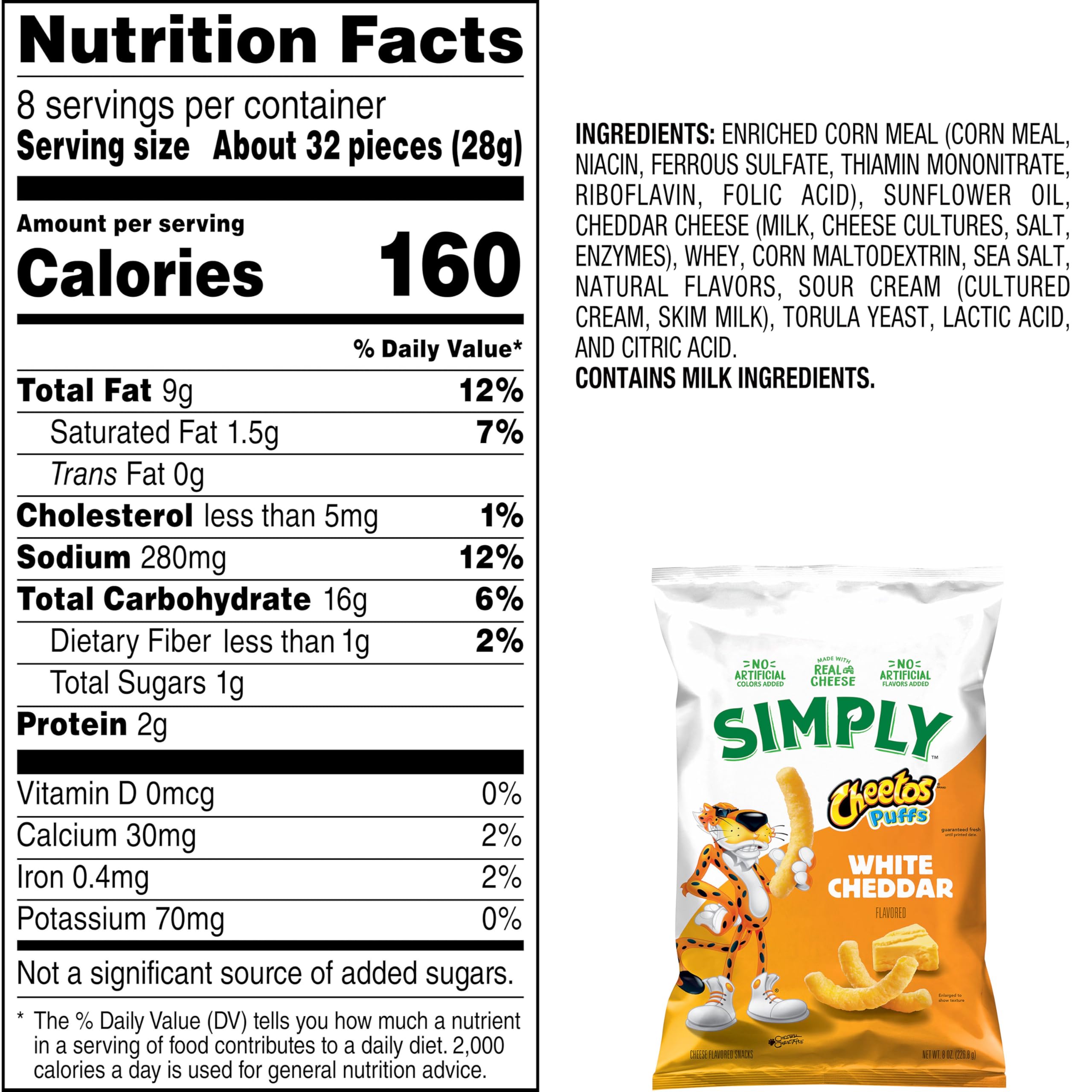 Best Price Simply Cheetos White Cheddar Cheese Puffs