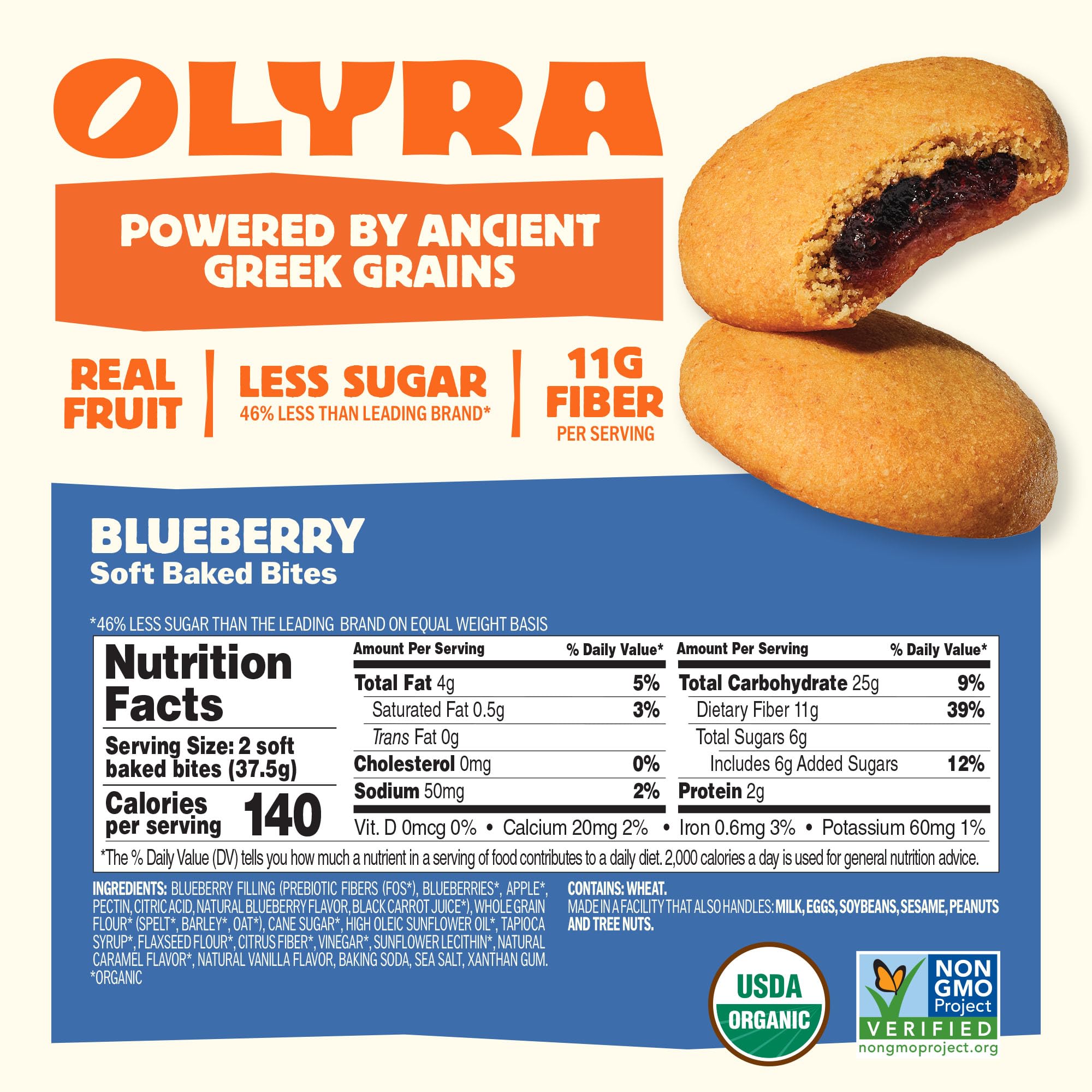 Cheap Olyra Organic Soft Baked Blueberry Fruit Bars