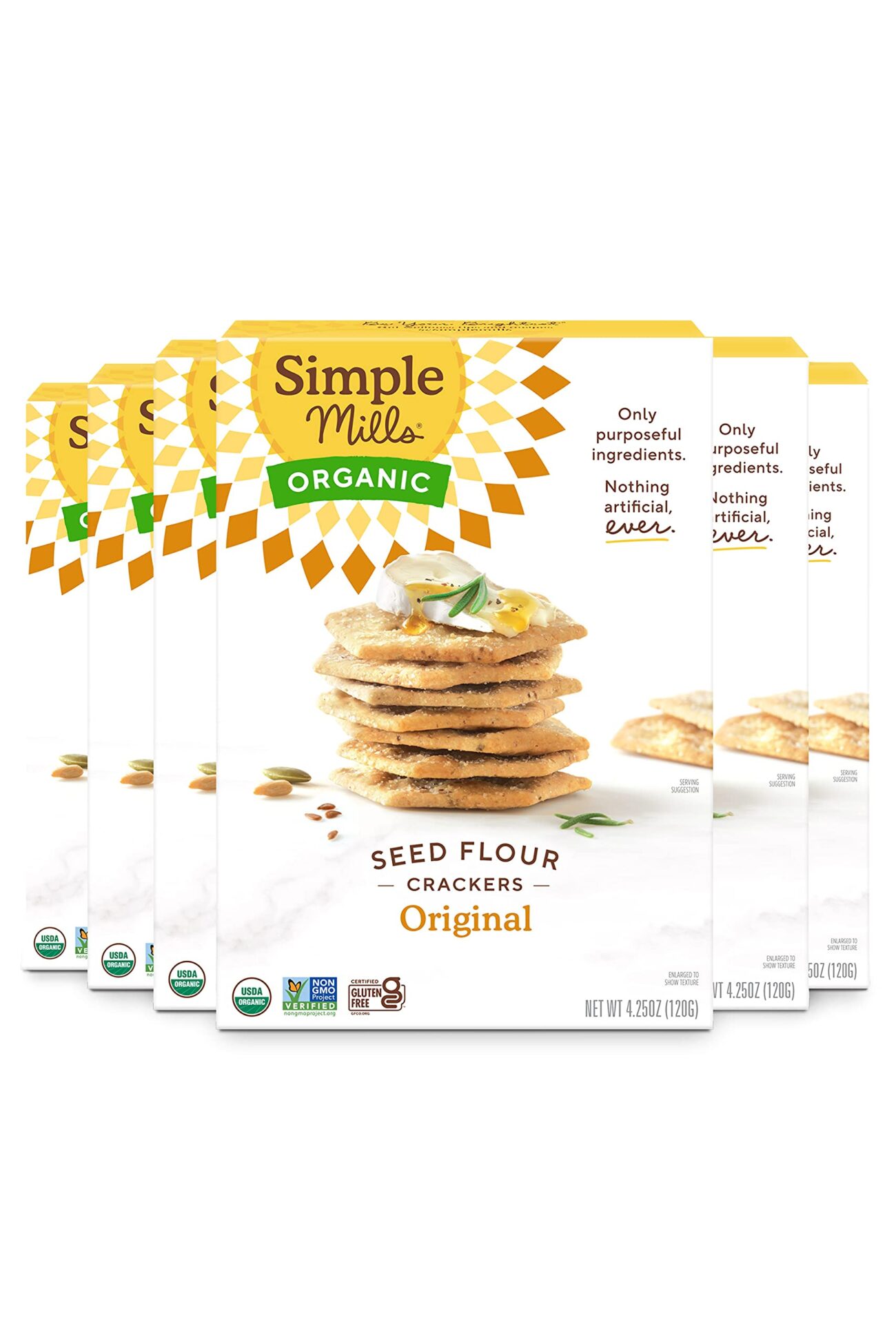 Cheap Simple Mills Organic Garlic & Herb Seed Crackers