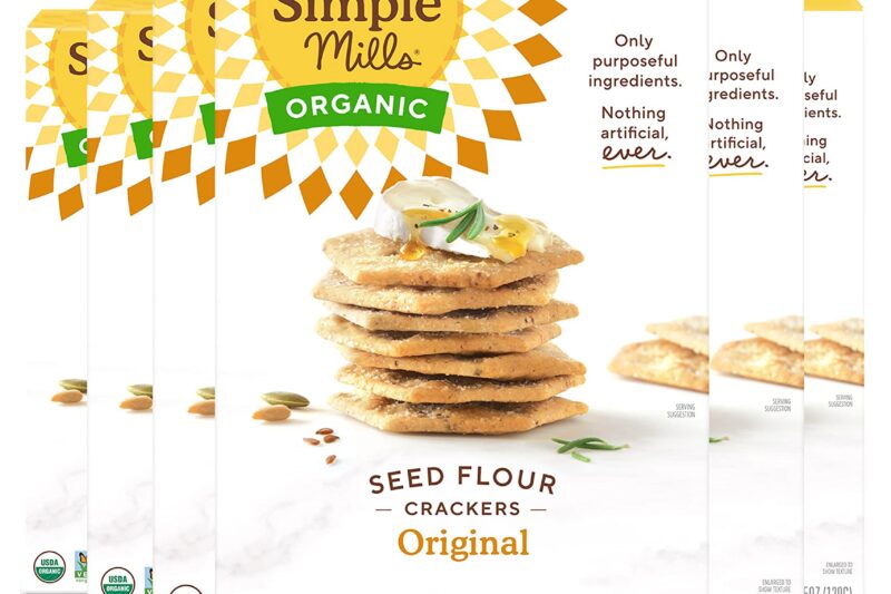 Cheap Simple Mills Organic Garlic & Herb Seed Crackers