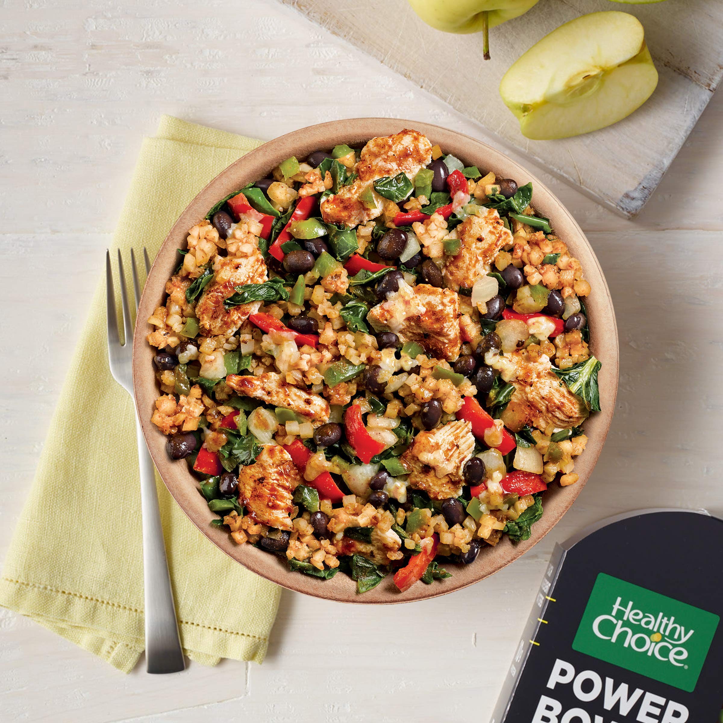Discount Healthy Choice Power Bowls Spicy Black Bean & Chicken with Riced Cauliflower, Grain & Gluten Free, No Preservatives, Frozen Meal.