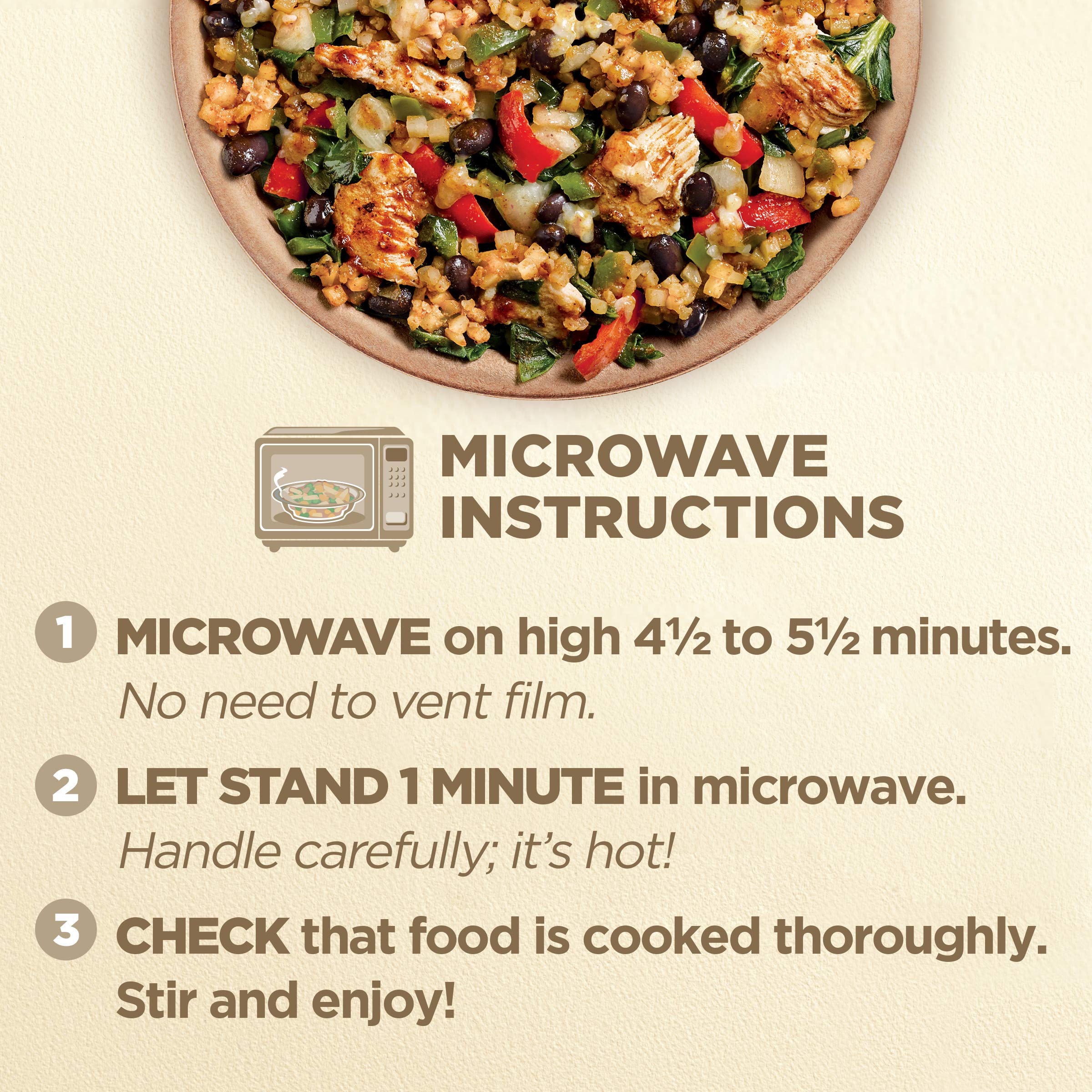 Discount Healthy Choice Power Bowls Spicy Black Bean & Chicken with Riced Cauliflower, Grain & Gluten Free, No Preservatives, Frozen Meal.