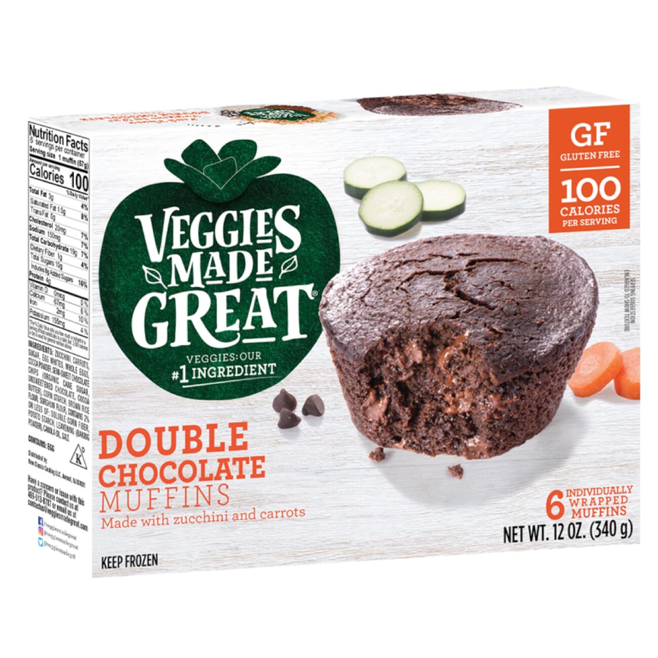 Top Rated Veggies Made Great Double Chocolate Muffins